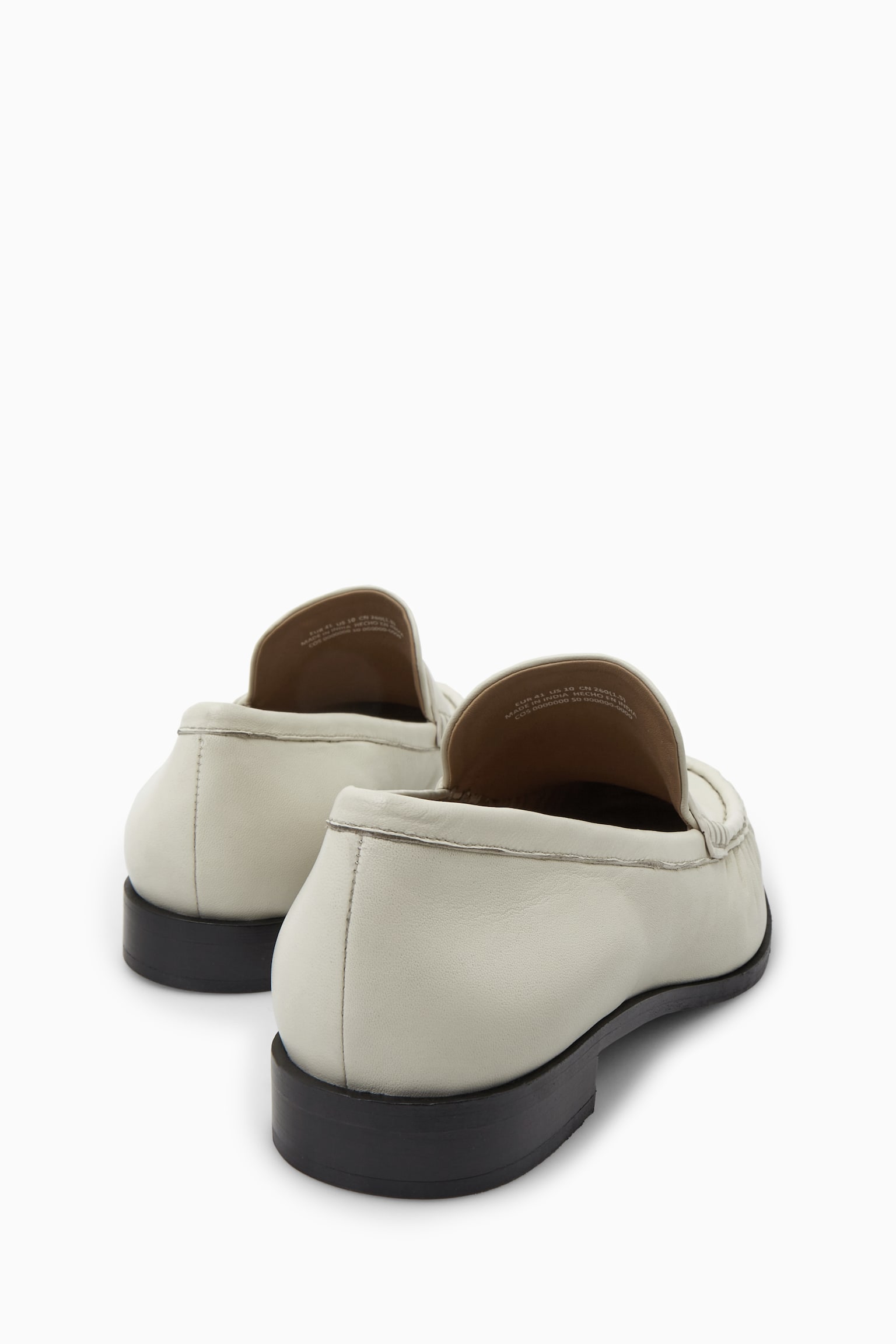 LEATHER LOAFERS - OFF WHITE/BLACK - 2