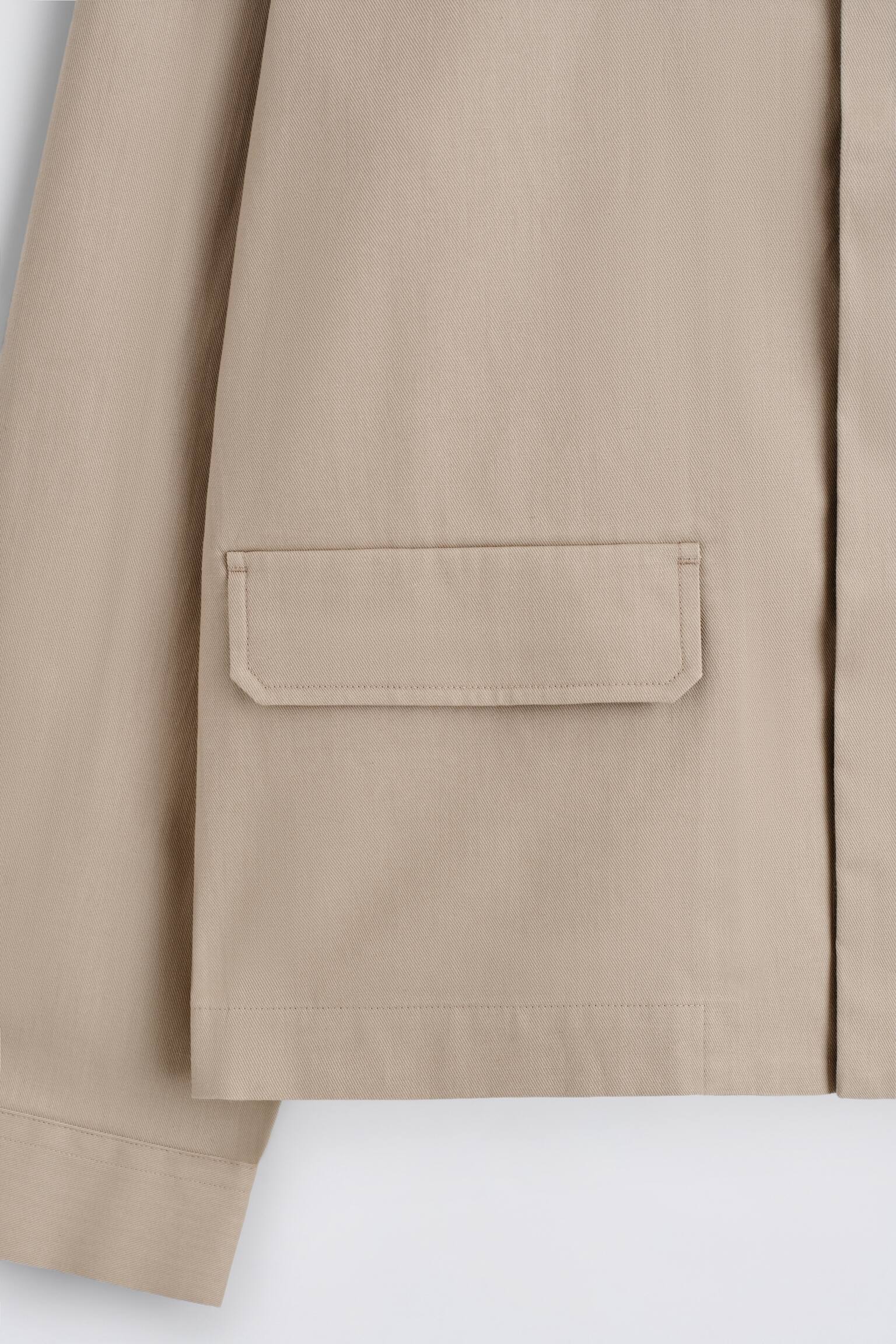 LOCKERE HEMDJACKE AUS BAUMWOLL-LEINEN-MIX - BEIGE/NAVYBLAU - 9