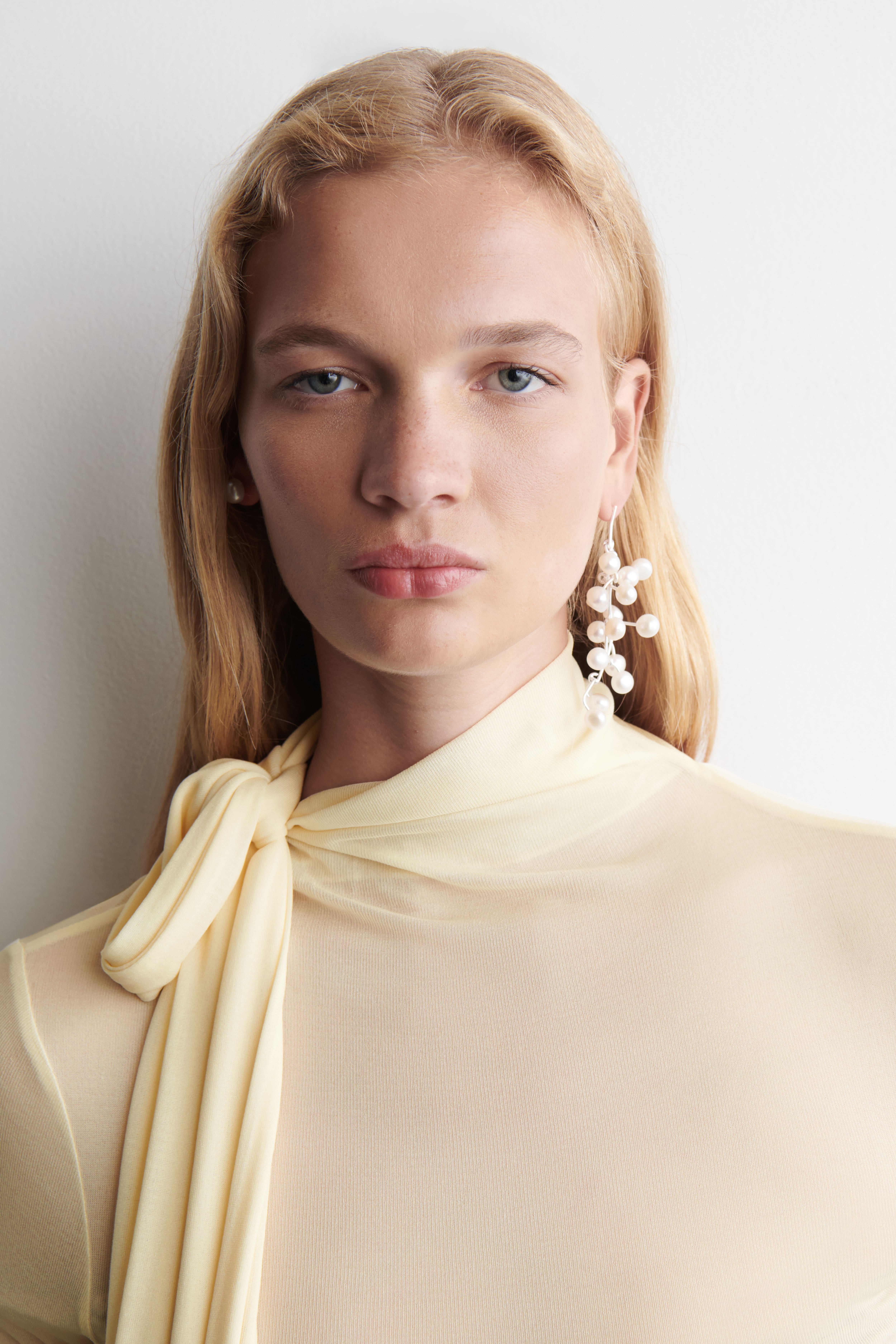 ORECCHINI DI PERLE D'ACQUA DOLCE A CASCATA SPAIATI - ARGENTO