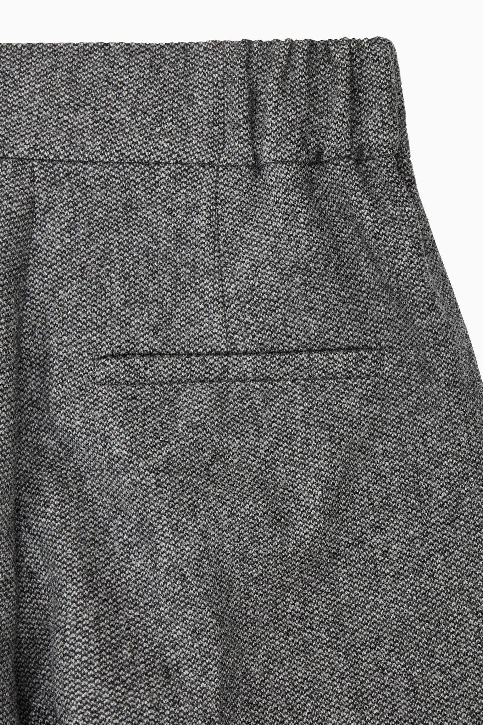 REGULAR WOOL-FLANNEL WIDE-LEG CULOTTES - WHITE / BLACK/DARK GREY / CHECKED - 3