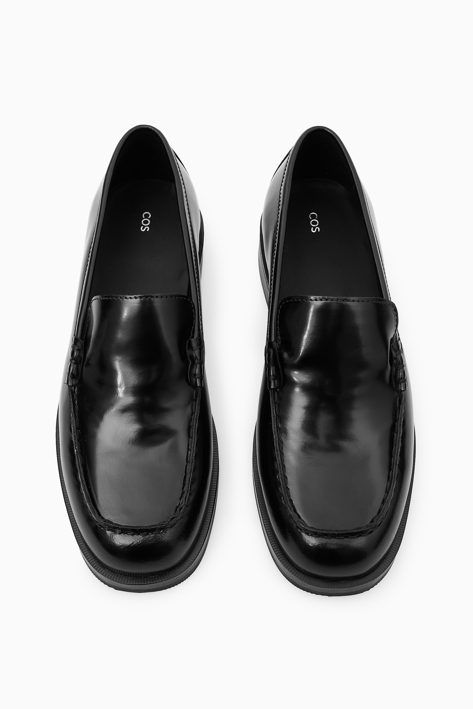 CLEAN LEATHER LOAFERS - BLACK - 3