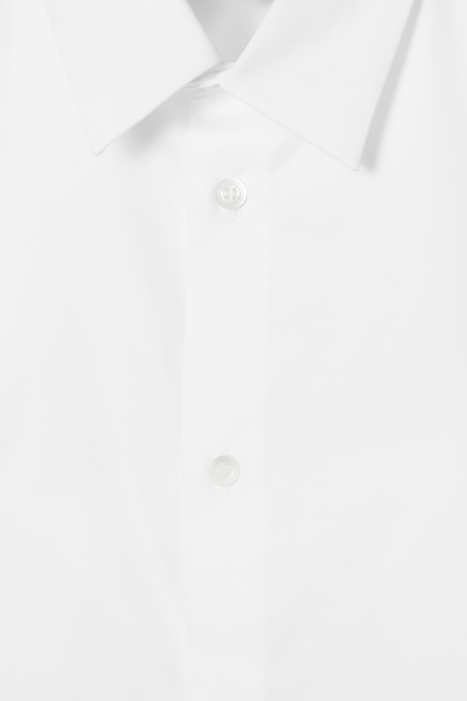 REGULAR TAILORED COTTON SHIRT - WHITE - 5