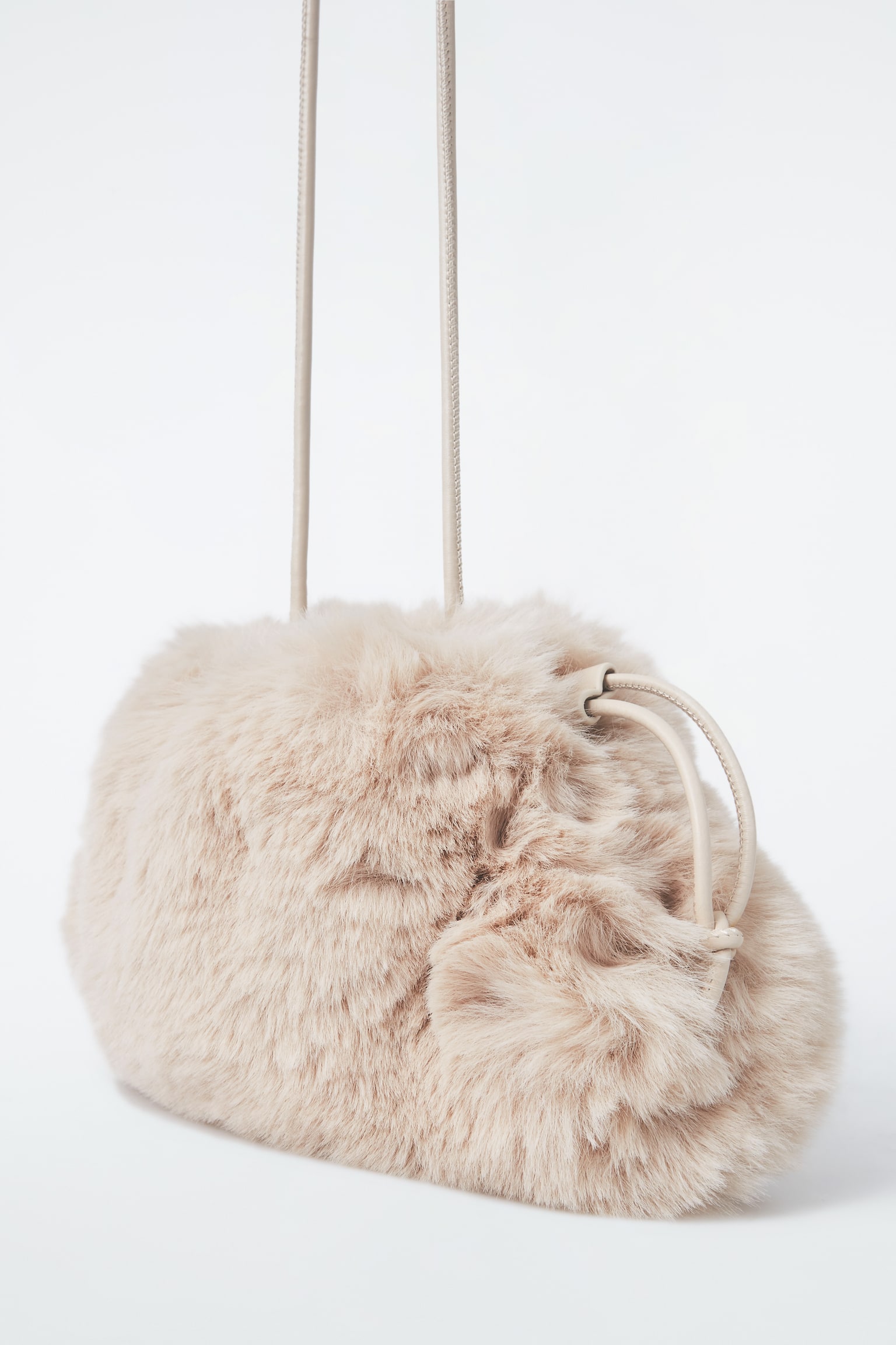 CAVATELLI MINI CLUTCH - FAUX FUR - OFF-WHITE - 5