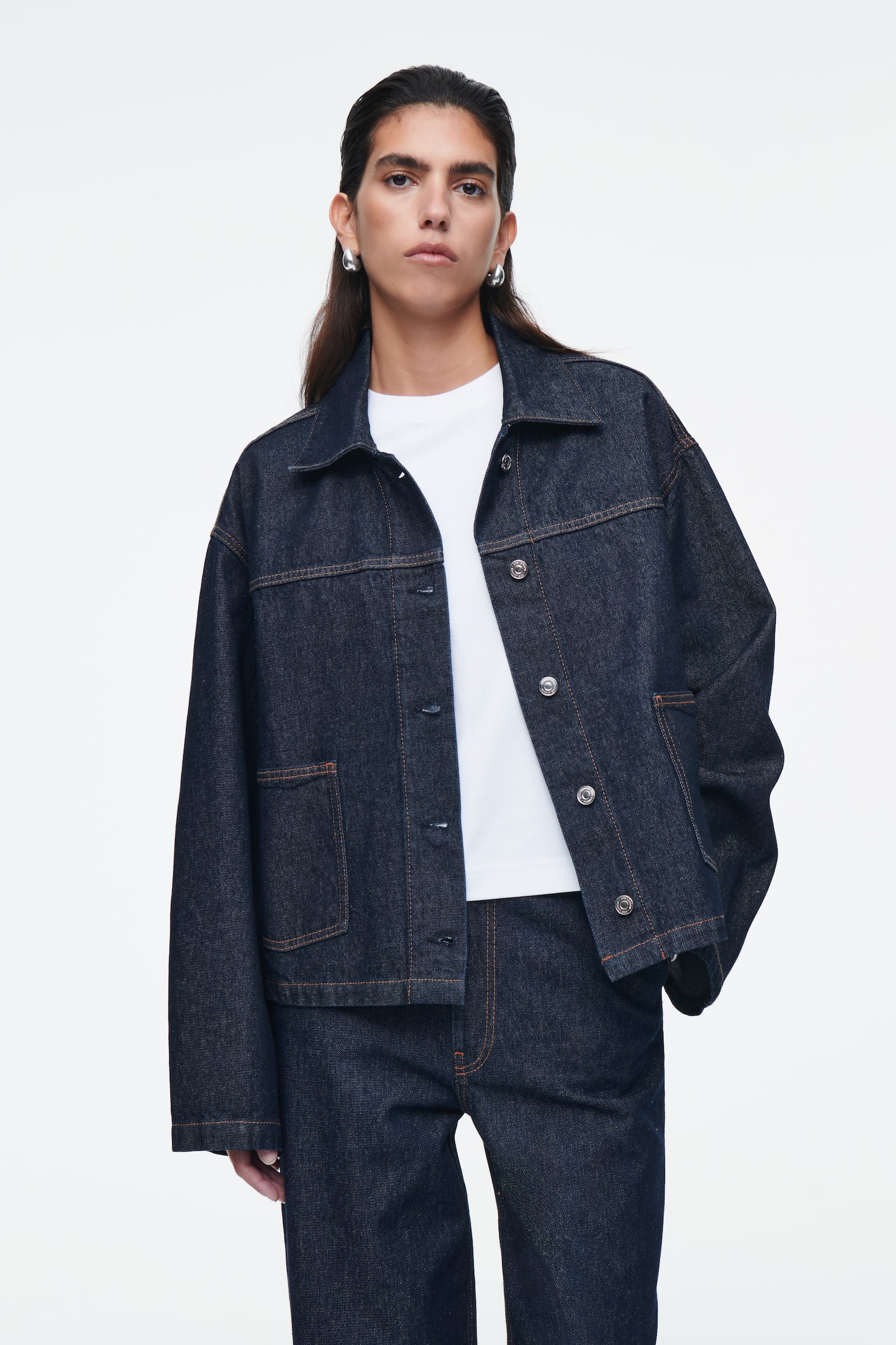 RAW DENIM JACKET - INDIGO - 1