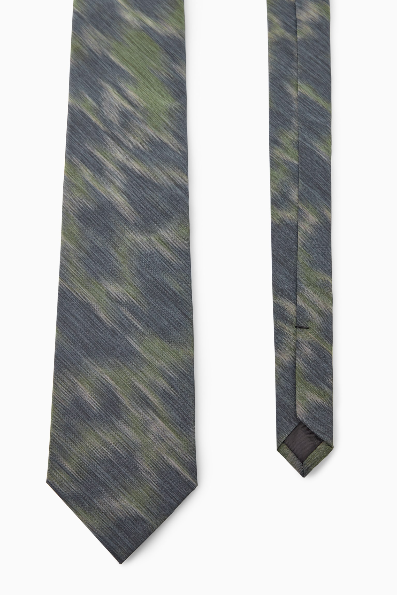 ANIMAL-JACQUARD SLIM TIE - BLACK / ANIMAL PRINT - 2