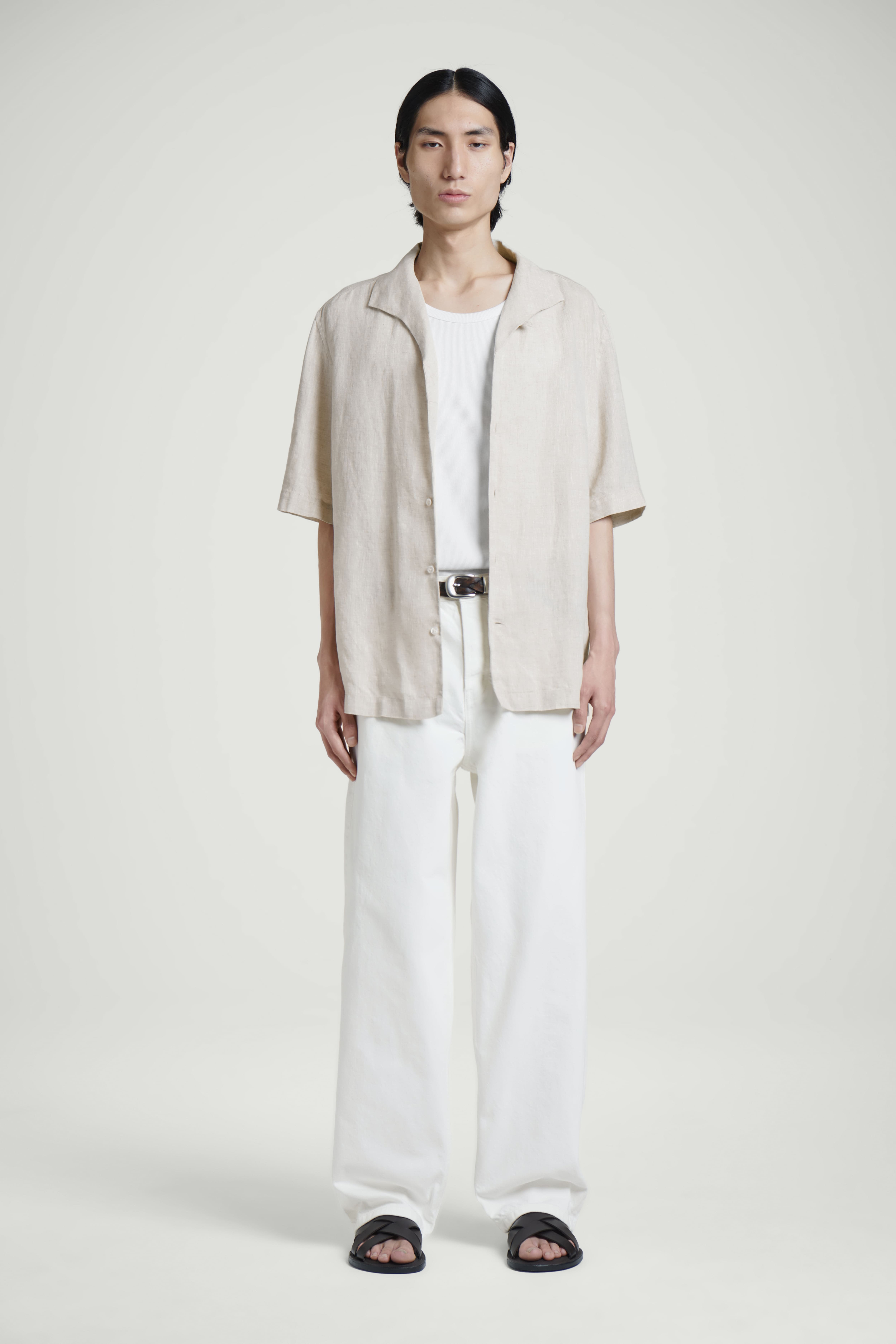 h and m mens white jeans