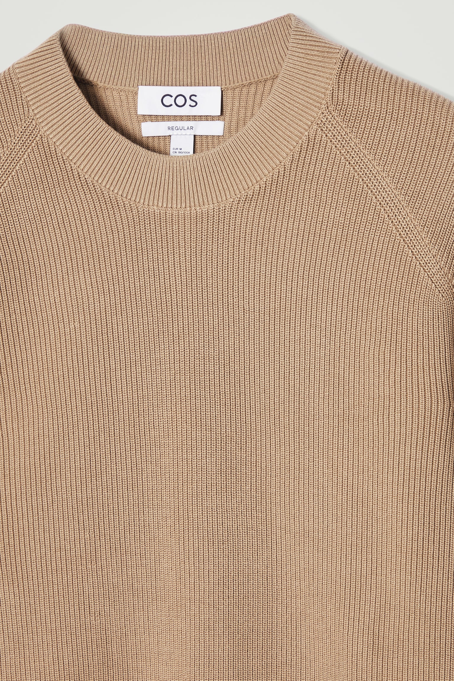 RIBBED-KNIT JUMPER - BEIGE/NAVY/BLACK/BRIGHT GREEN/KHAKI GREEN - 6