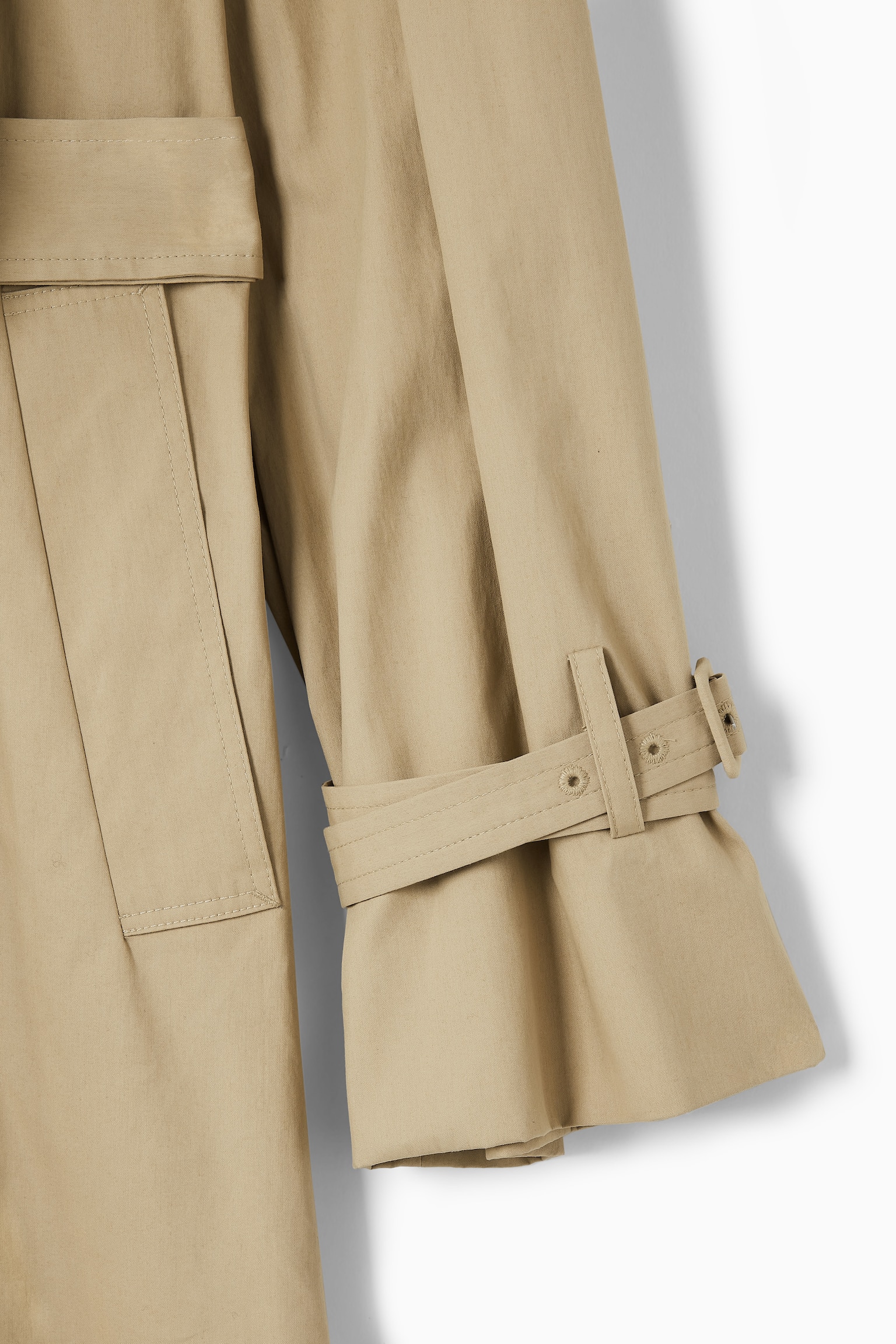 HOODED TRENCH COAT - BEIGE - 5