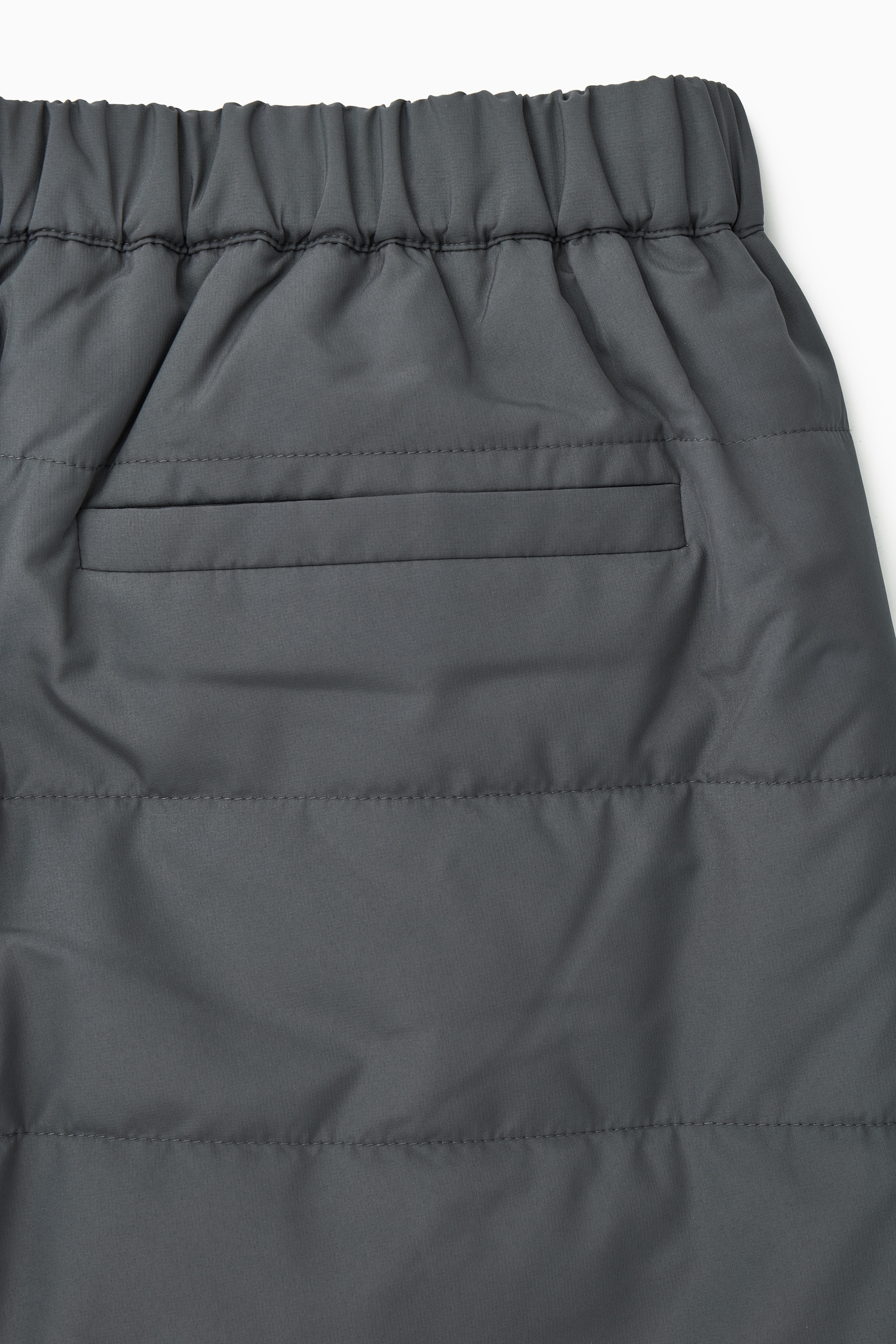 QUILTED PADDED TROUSERS - DARK GREY - 2