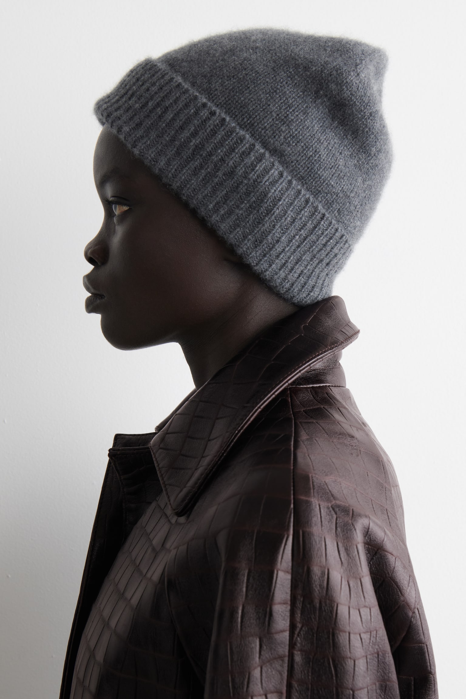 Kashmir Beanie - MØRKEGRÅ/MØRKEBRUN/SORT - 4