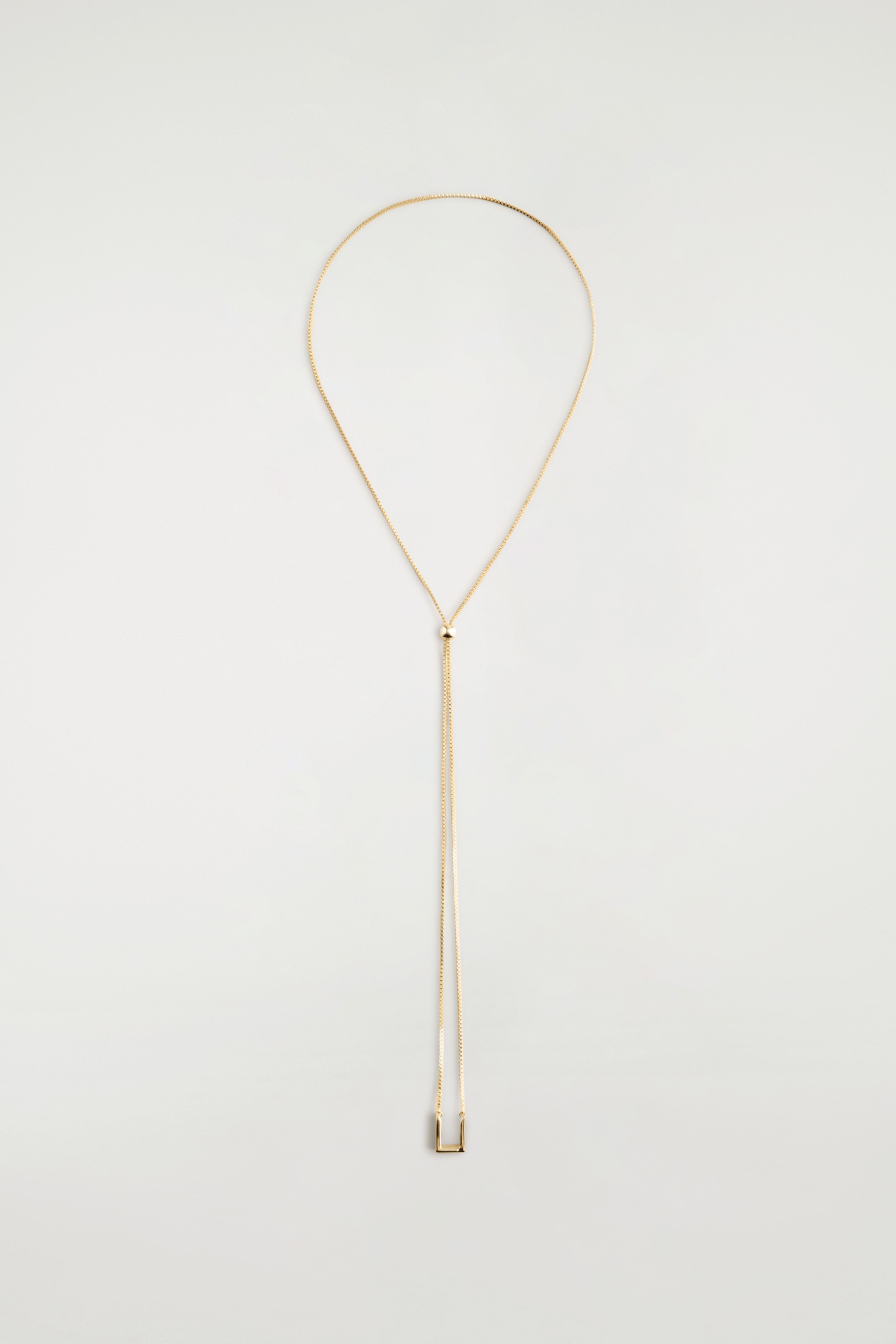 Halsketting met rechthoekige hanger - GOUD/ZILVER / PAREL