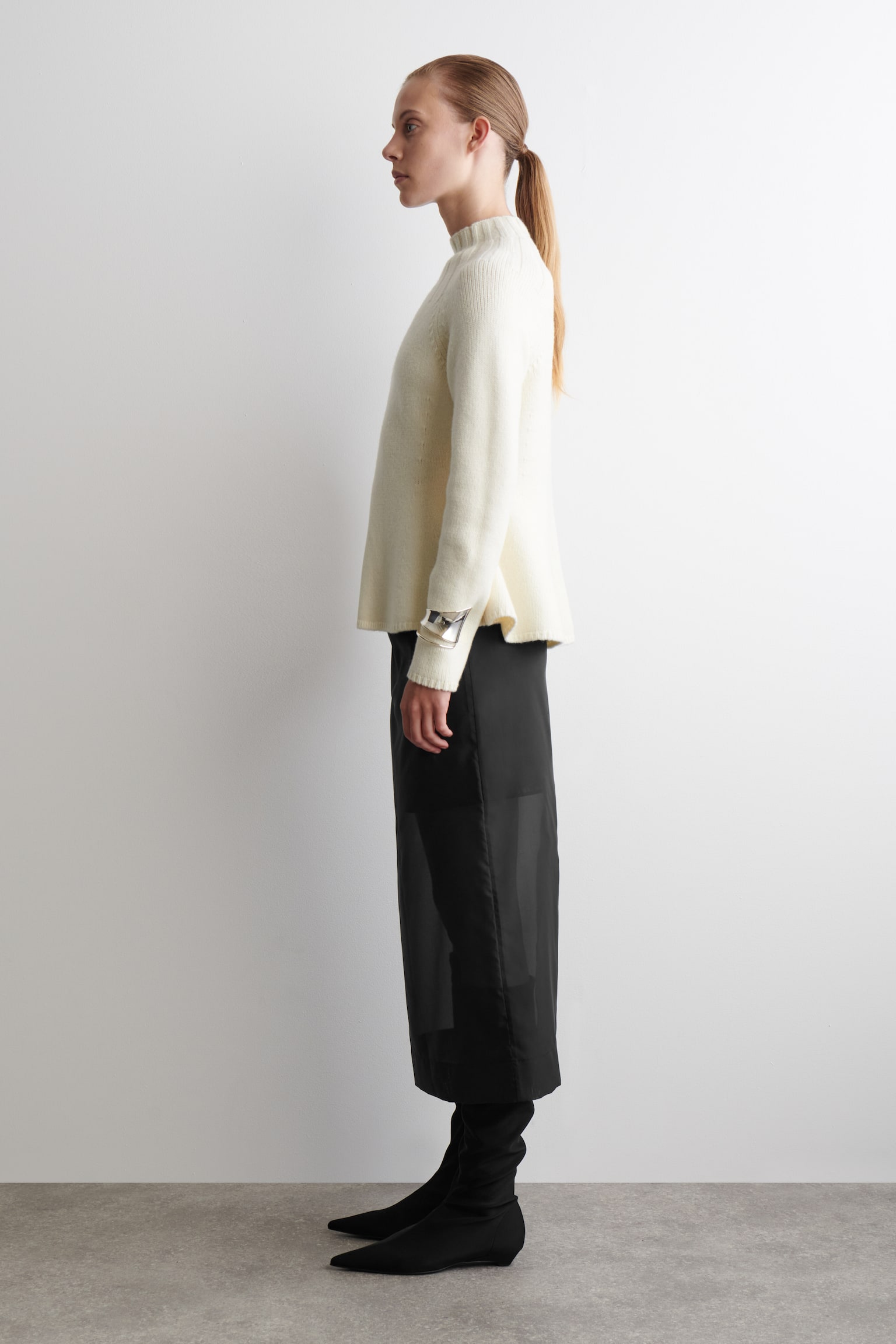 TRANSPARANTE COLUMN ROK - ZWART - 4