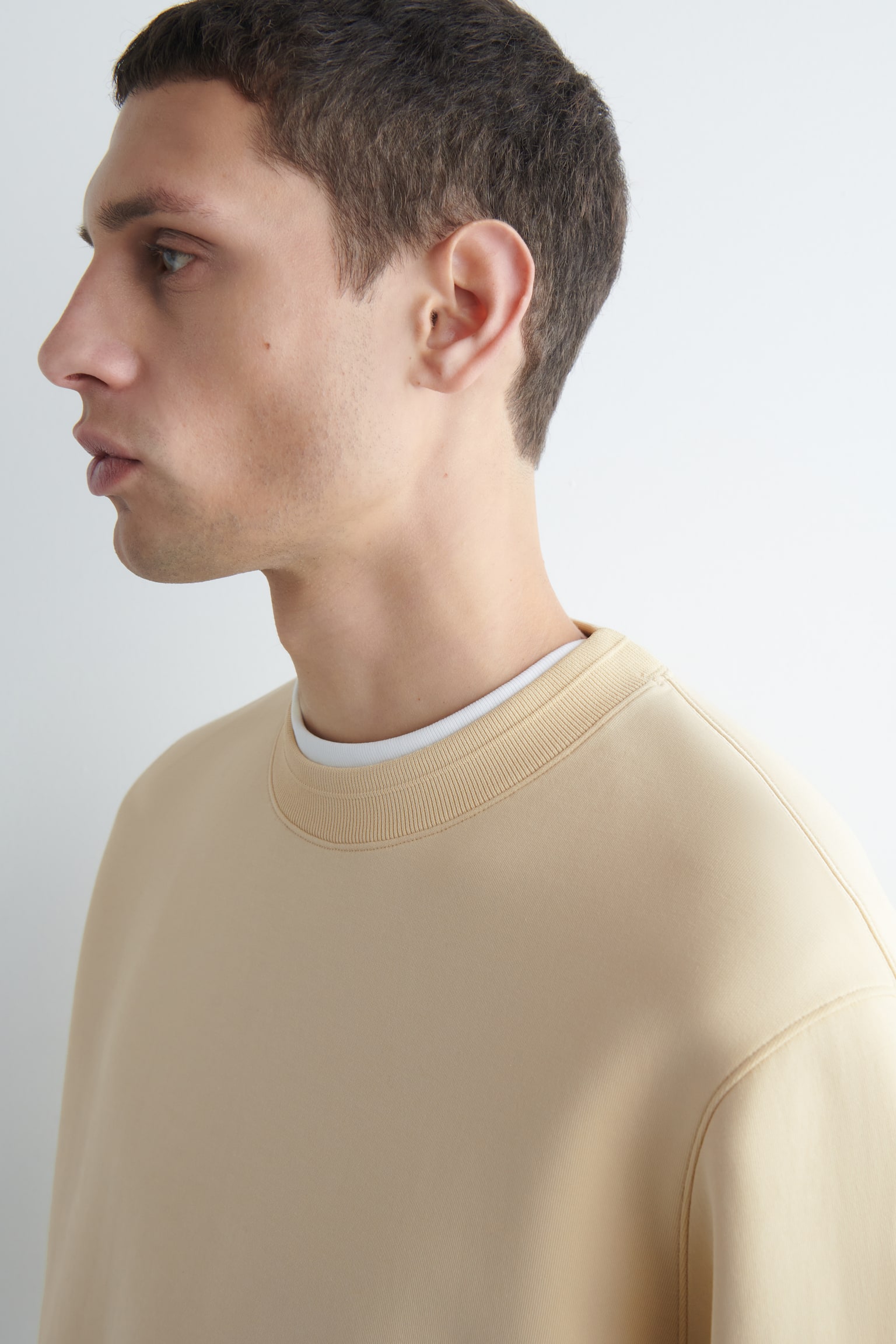 LOCKERES SWEATSHIRT AUS SCUBA - HELLGELB/GRAU MELIERT/SCHWARZ - 5