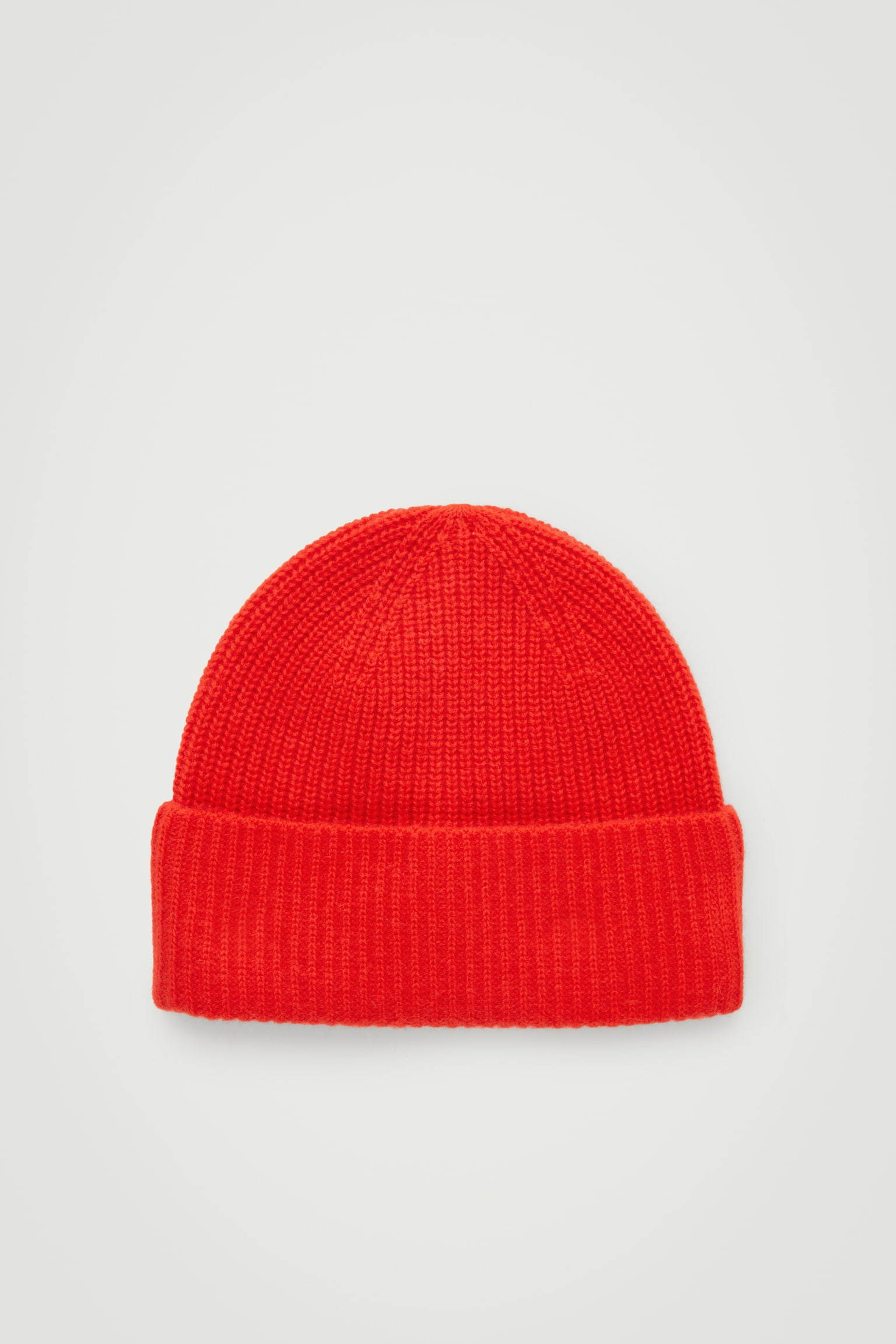 RIBBED WOOL AND CASHMERE BEANIE - BRIGHT RED/BEIGE/NAVY - 3