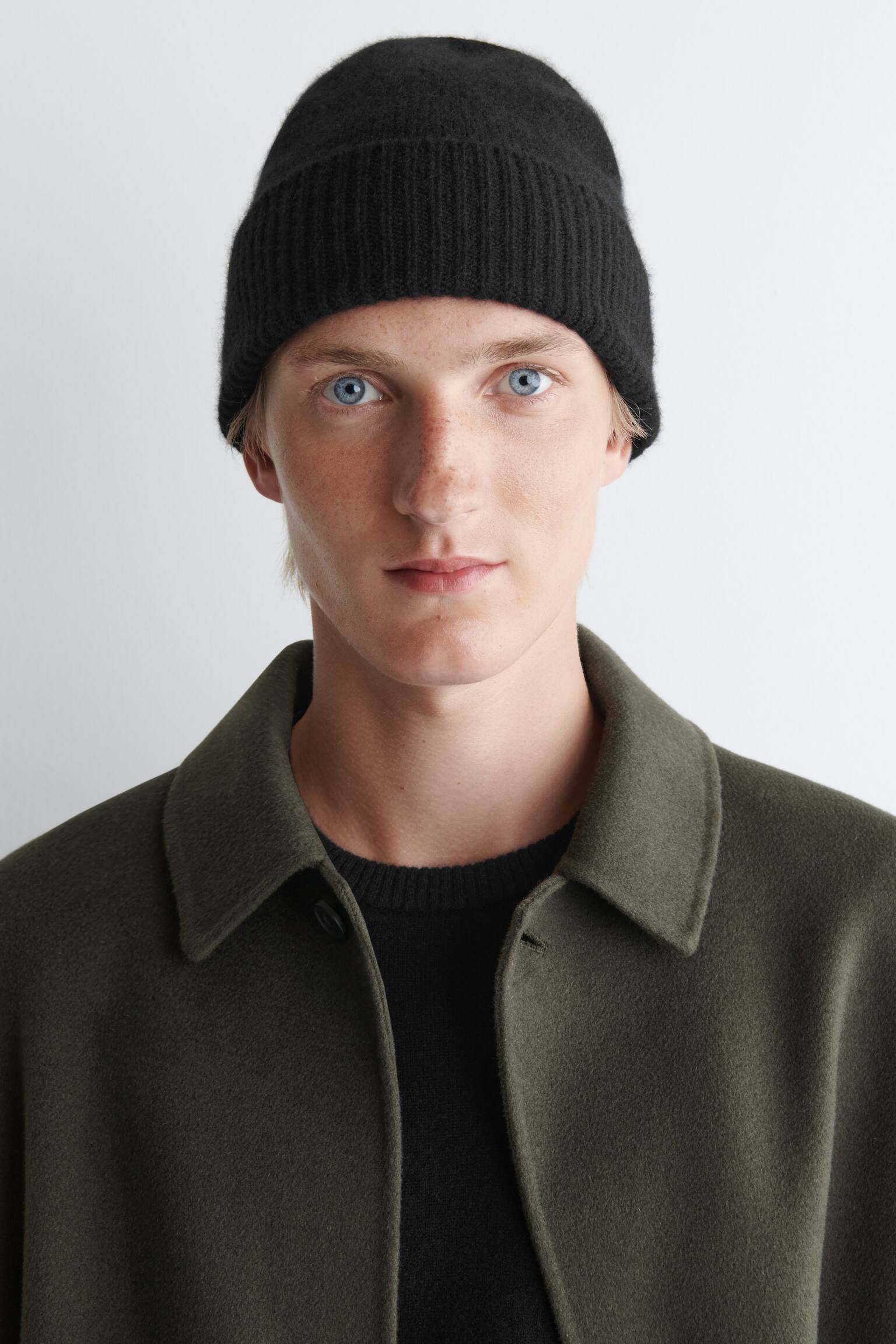 BEANIE AUS KASCHMIR - SCHWARZ/Dunkelgrau/DUNKELBRAUN - 7