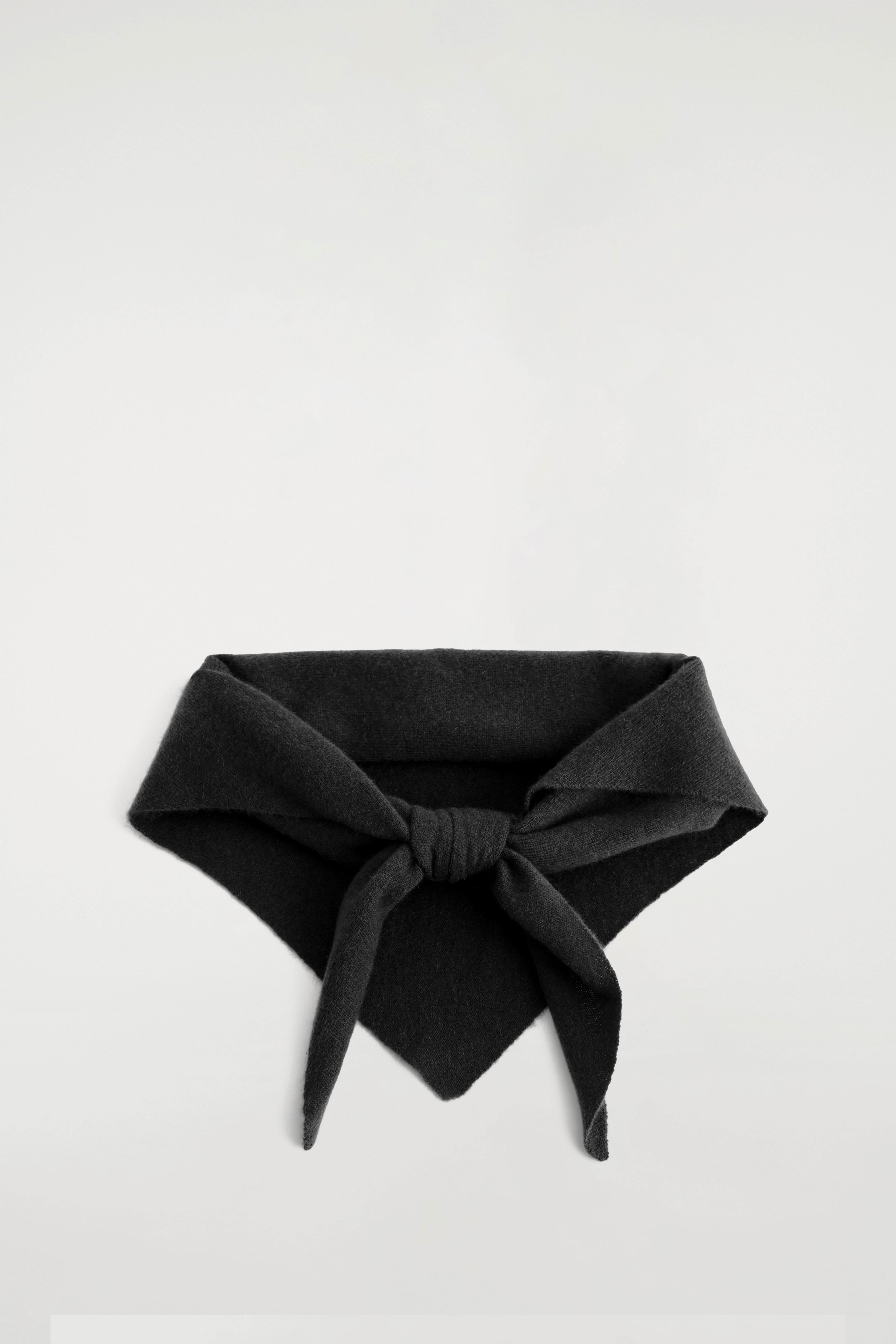 DREIECKSTUCH AUS KASCHMIR - SCHWARZ/ROSA