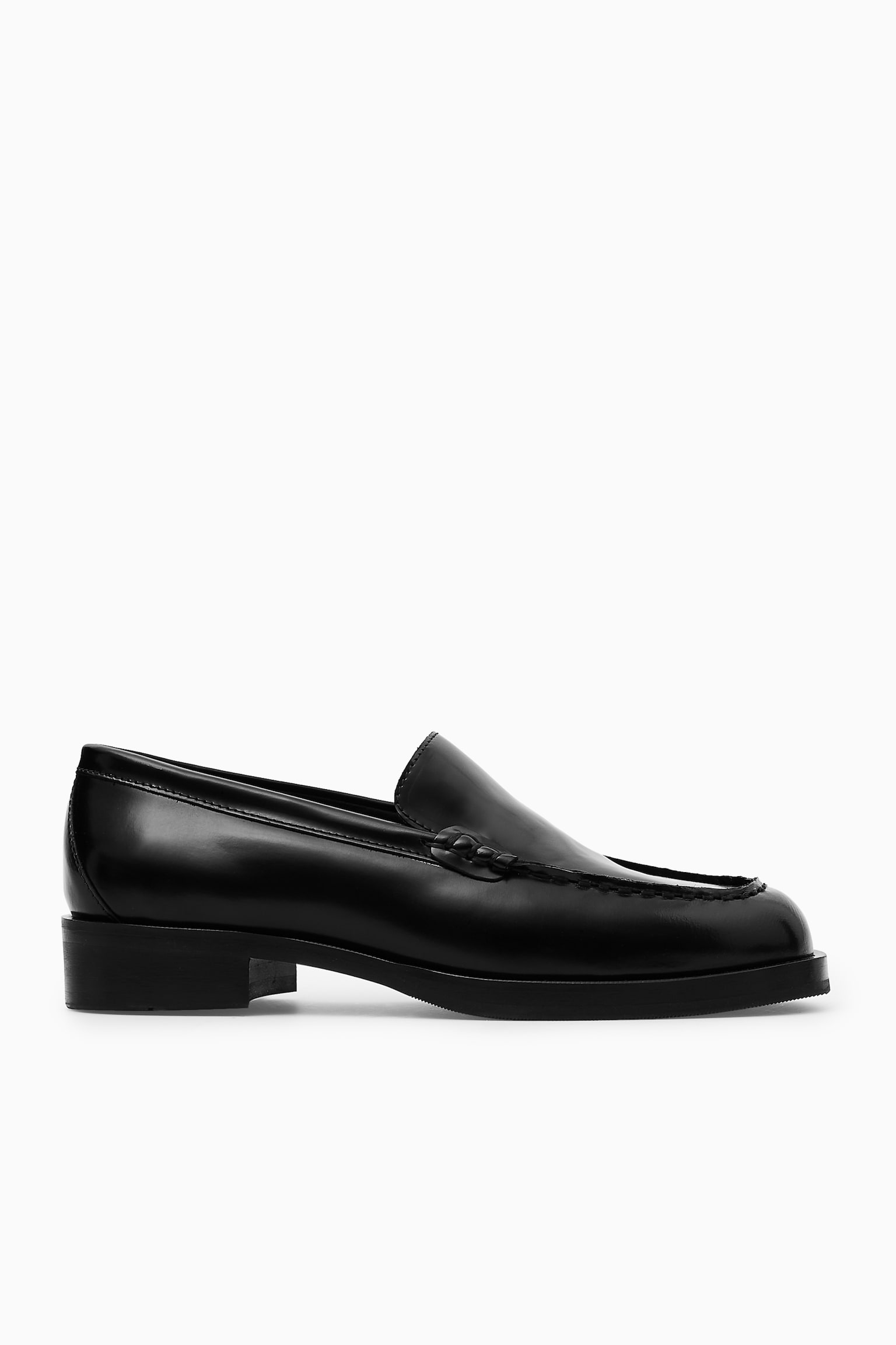 CLEAN LEATHER LOAFERS - BLACK - 2