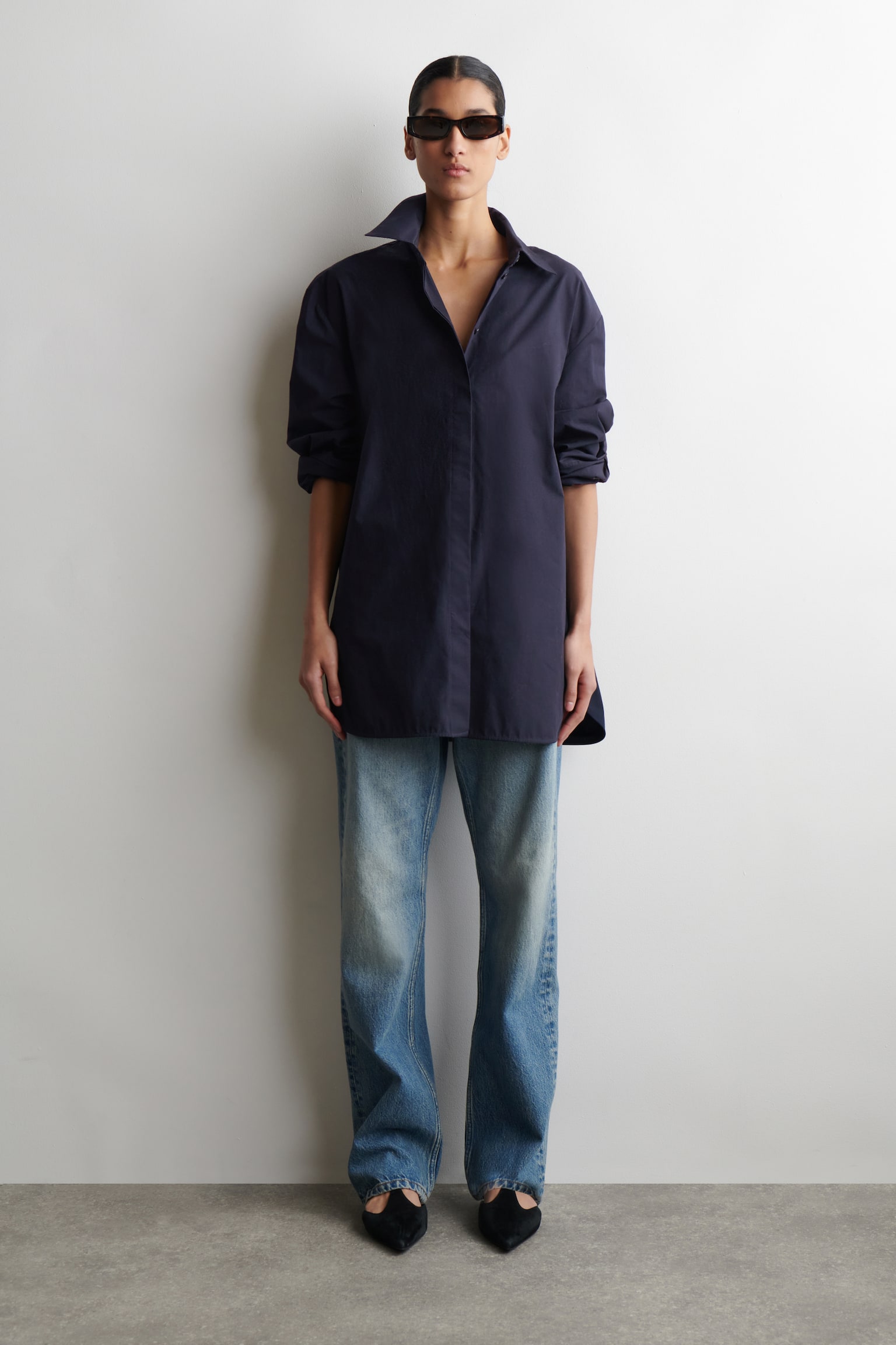 Räätälöity puuvillakauluspaita - laivastonsininen - 8