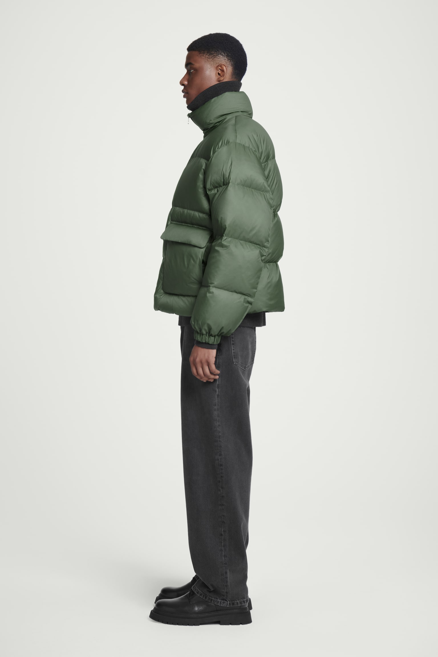 DOWN-FILLED PUFFER JACKET - GREEN/BLACK - 7