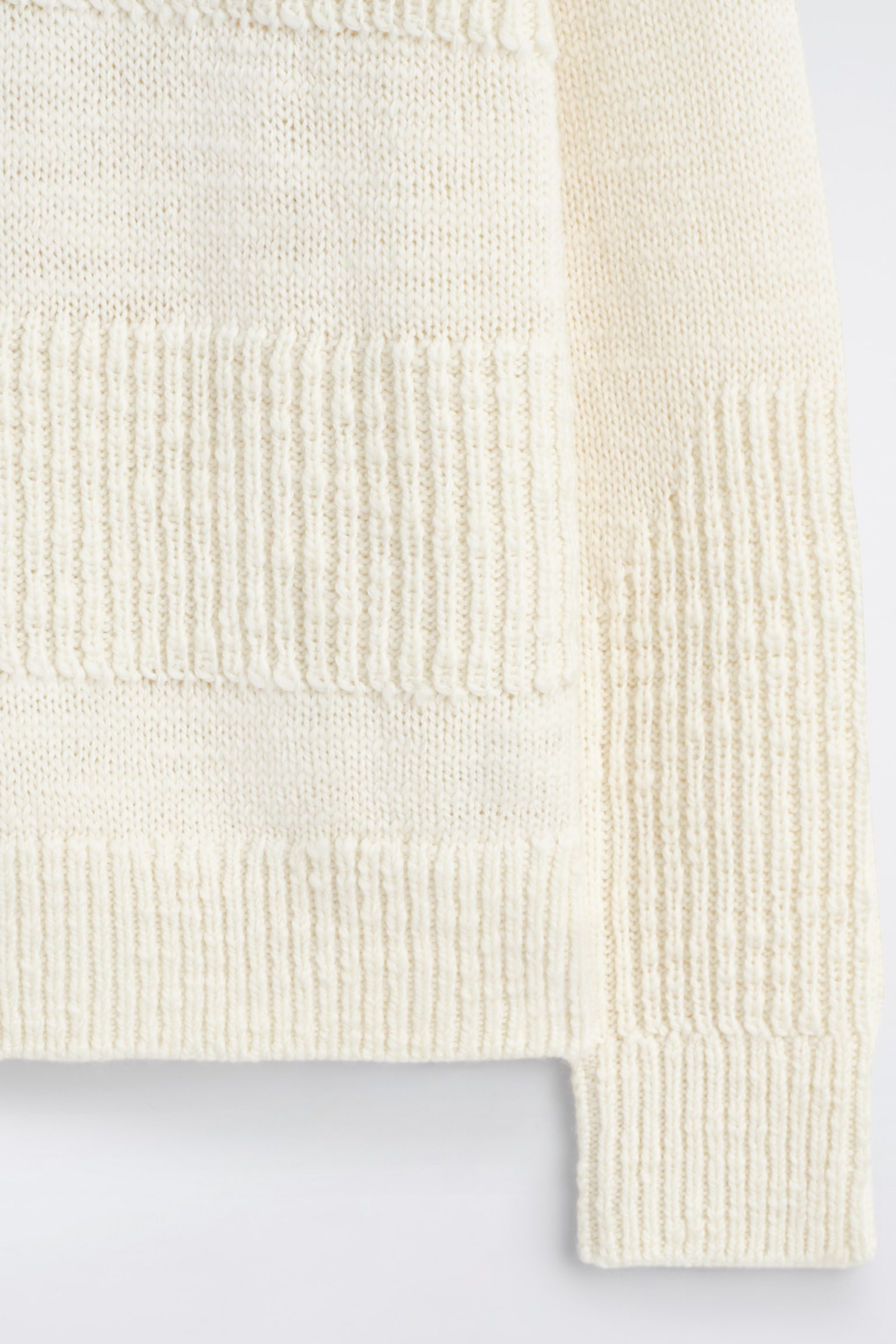 WOLLPULLOVER MIT LEITERMUSTER - CREME - 6