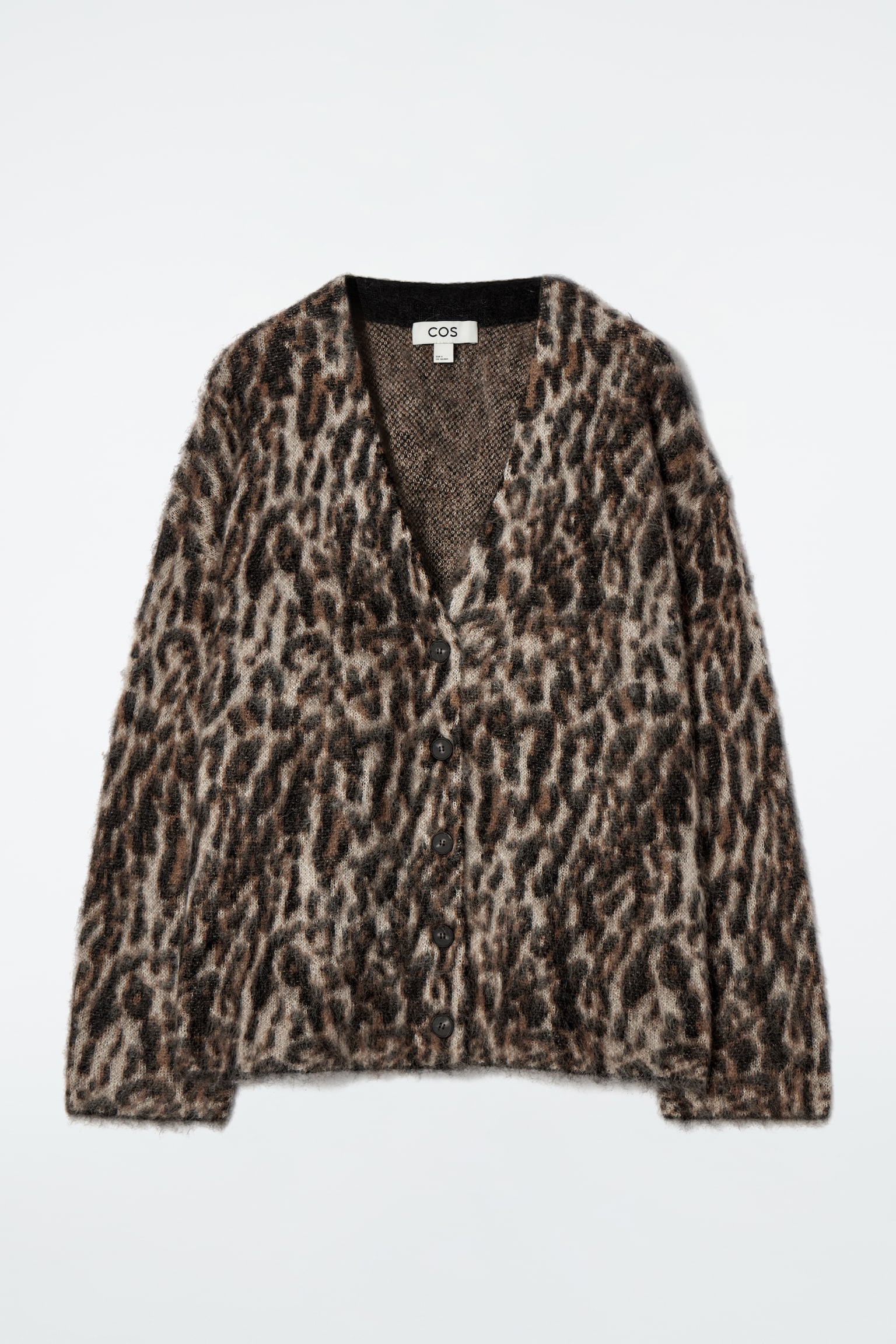 LEOPARD-JACQUARD MOHAIR-BLEND CARDIGAN - LEOPARD - 2