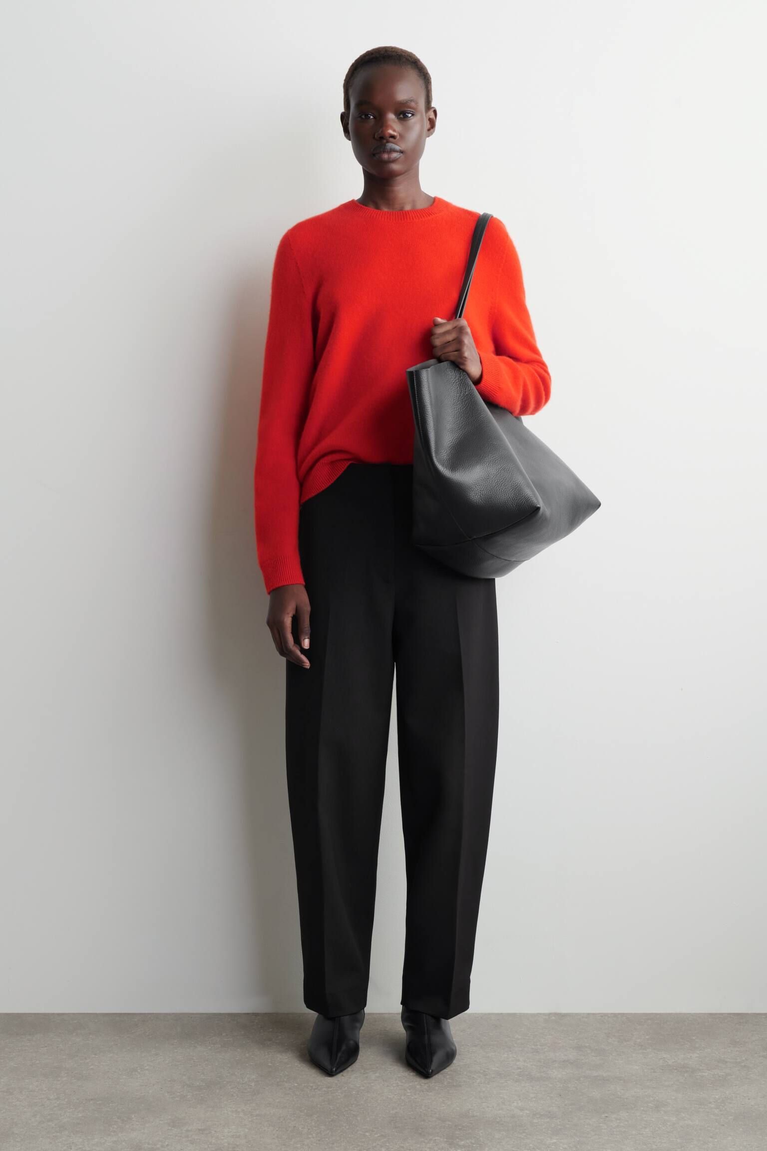 Cashmere Crew-neck Jumper - ORANGE - 3