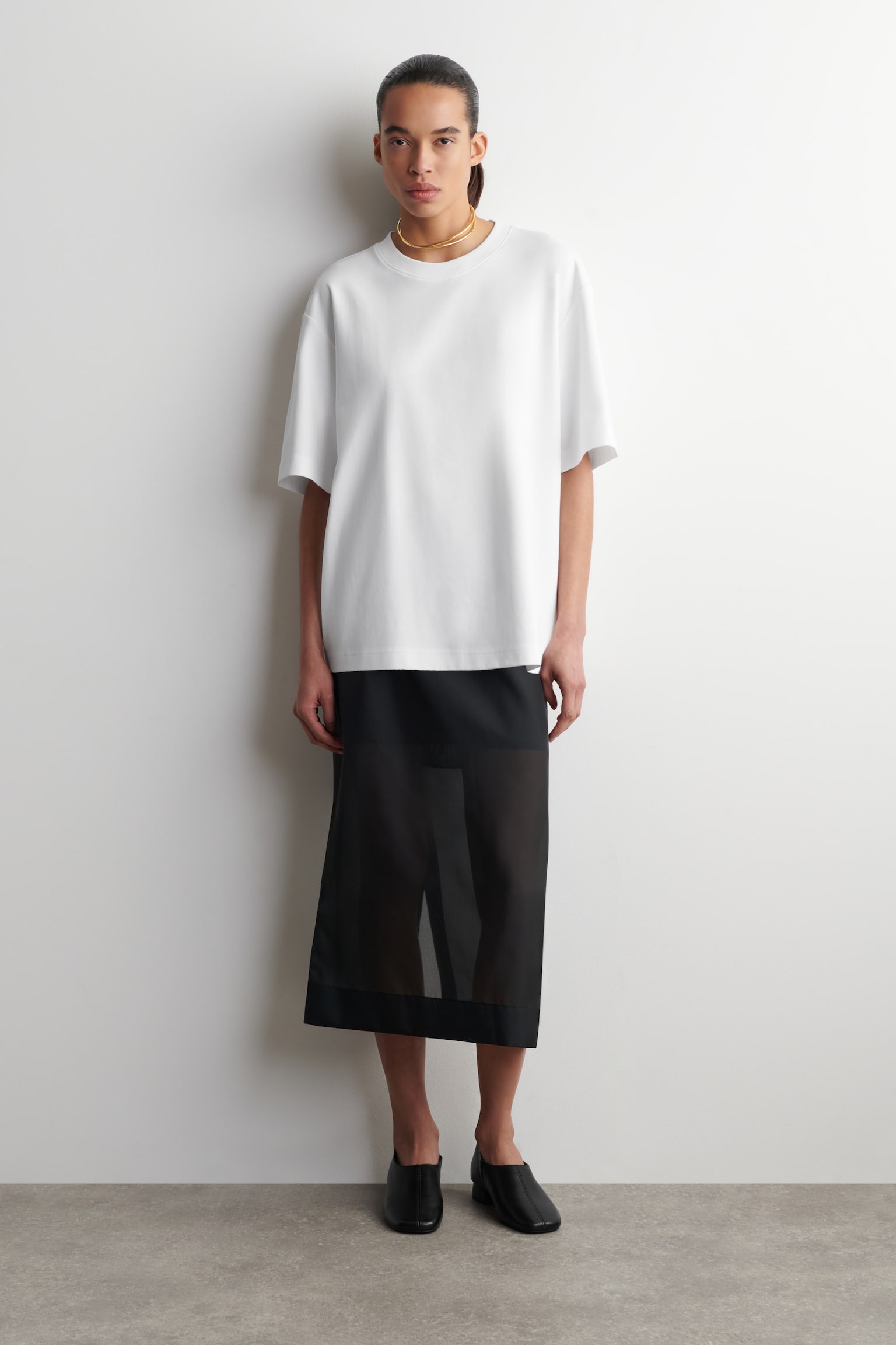 OVERSIZED-T-SHIRT - WEISS/DUNKELBRAUN/SCHWARZ/ROSA - 5