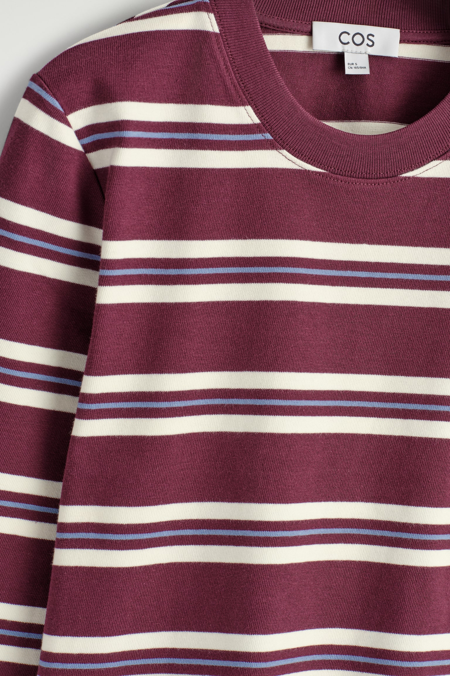 NET GESNEDEN LANGEMOUWIGE T-SHIRT - Bordeaux / gestreept/BLAUW/Beige gemêleerd - 5
