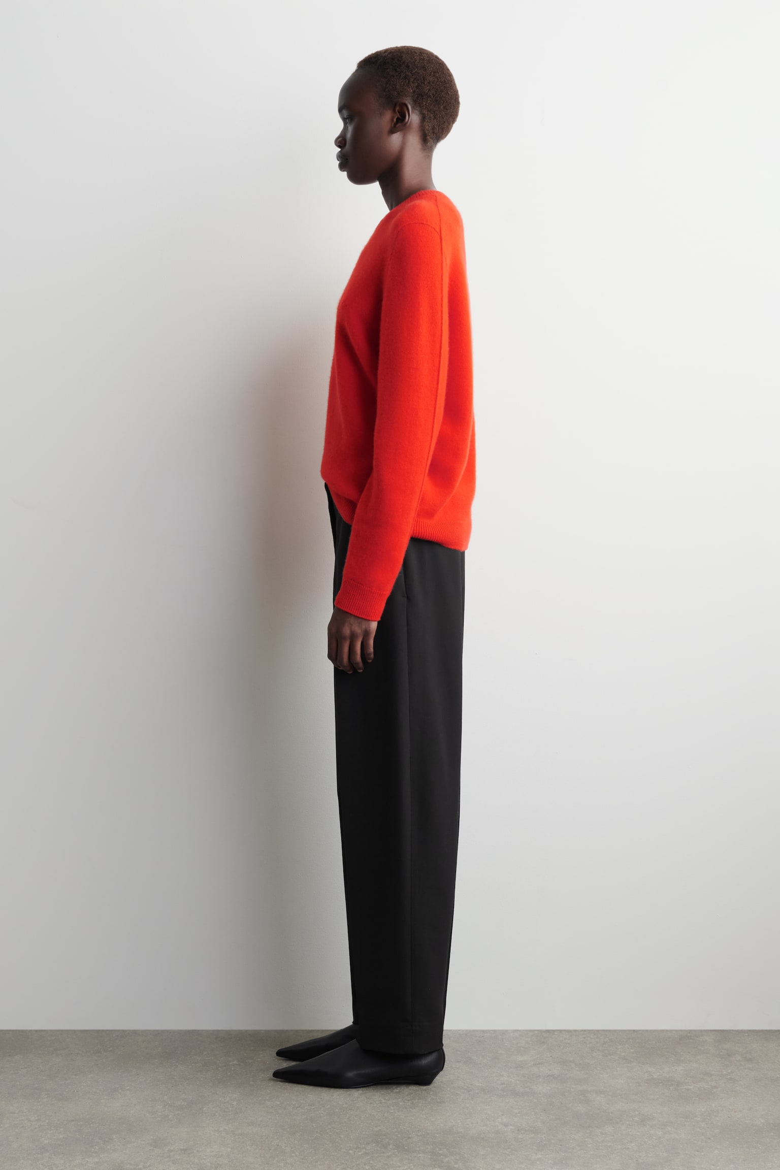 Cashmere Crew-neck Jumper - ORANGE - 5