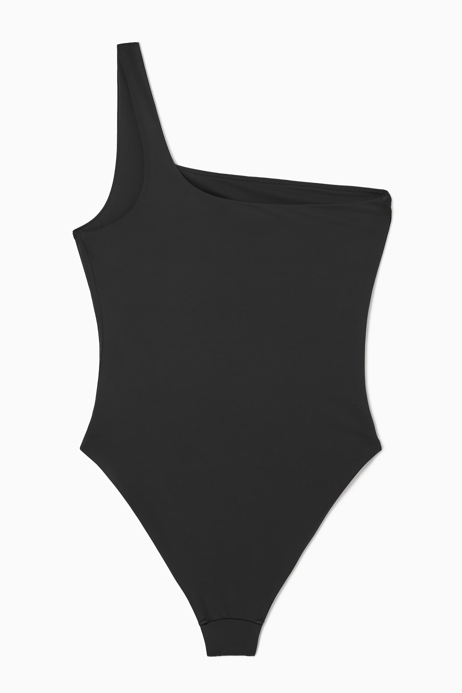 ONE-SHOULDER SWIMSUIT - BLACK - 5