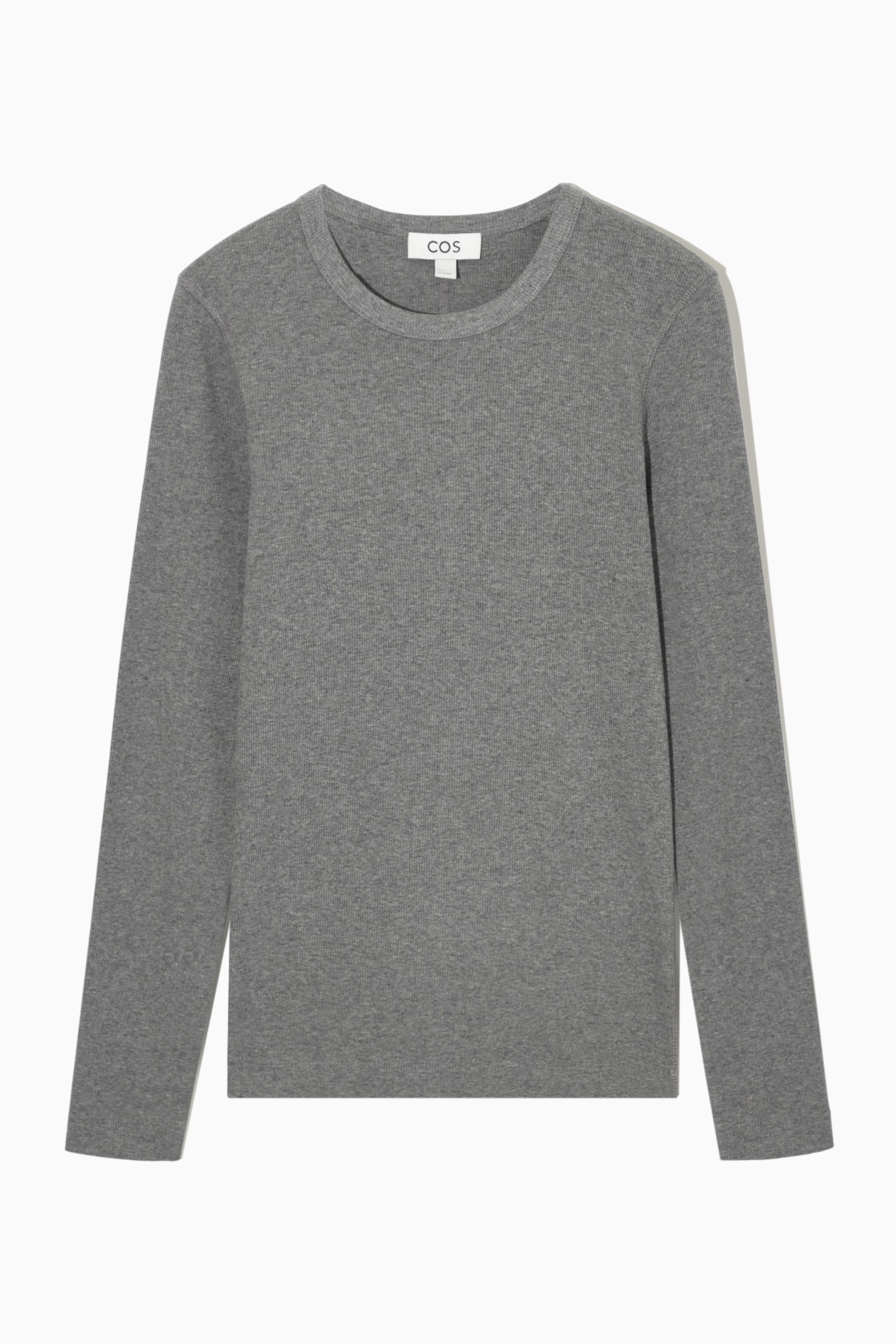 GERIPPTES LANGARMSHIRT AUS JERSEY - Rundausschnitt - Langarm 
