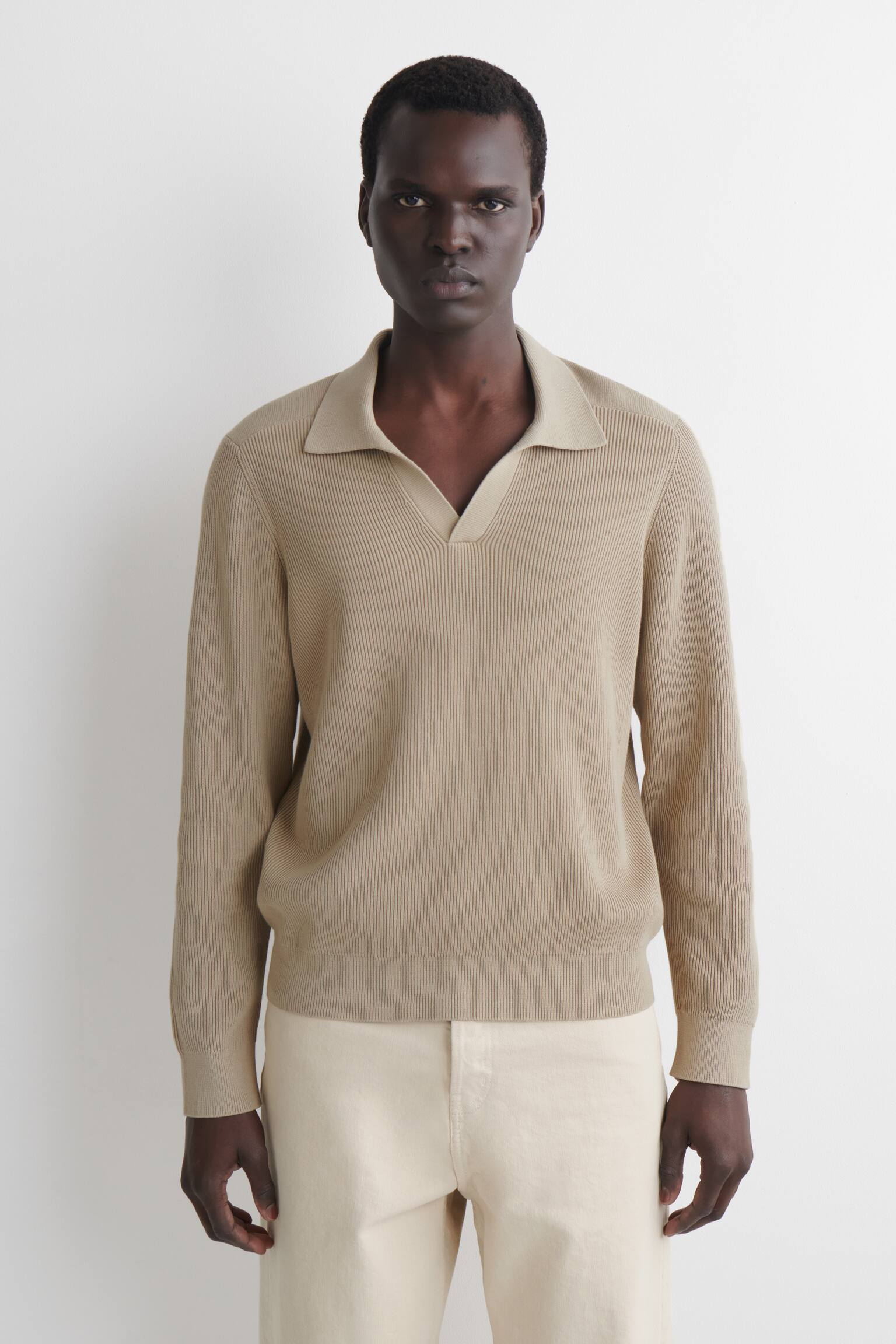 POLOPULLOVER AUS BAUMWOLLE - BEIGE - 5