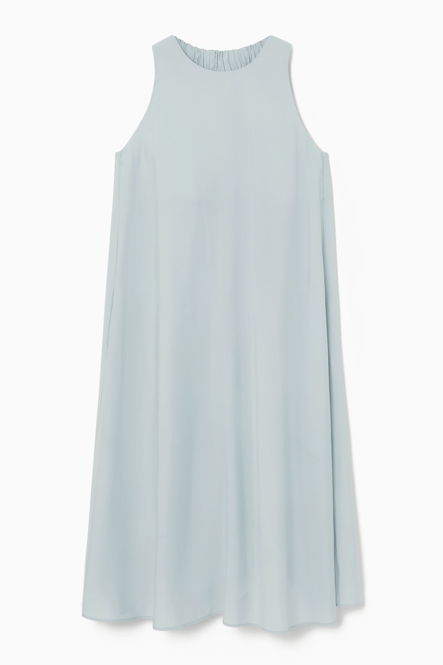 RACER-NECK MIDI DRESS - LIGHT BLUE/BLACK - 2