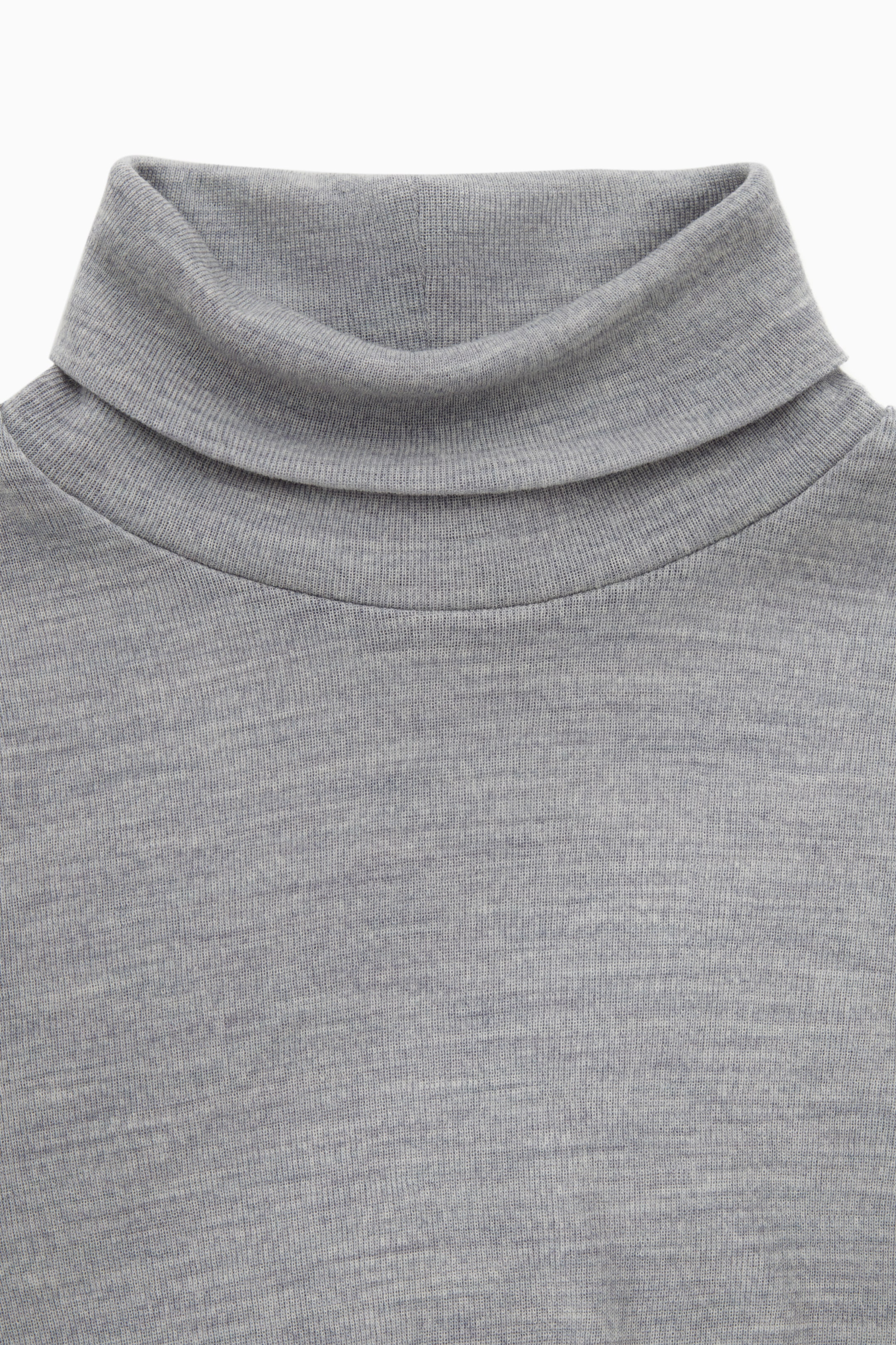 MERINO WOOL TURTLENECK TOP - GREY MÉLANGE - Ladies | H&M GB