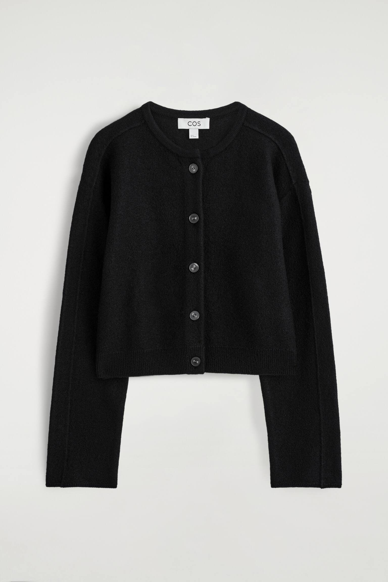 GEKOKT WOL VEST - ZWART/BRUIN - 2