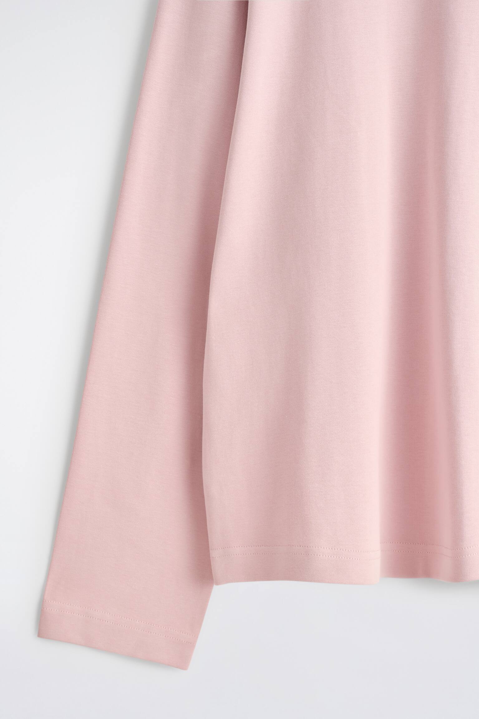 LÅNGÄRMAD T-SHIRT I JERSEY INTERLOCK - LJUSROSA/VIT/SVART/SVART/RANDIG - 3