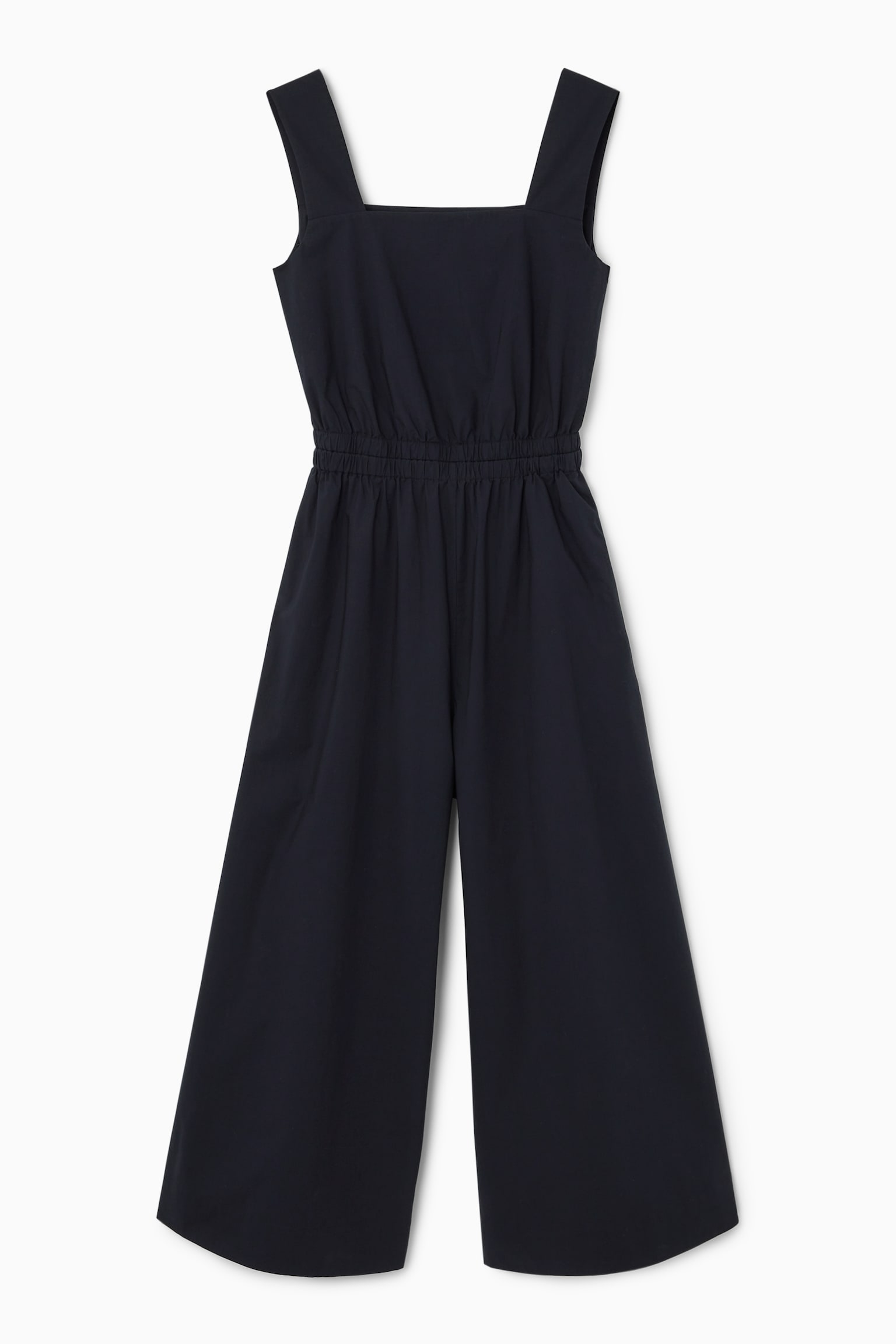 GATHERED OPEN-BACK JUMPSUIT - NAVY - 2