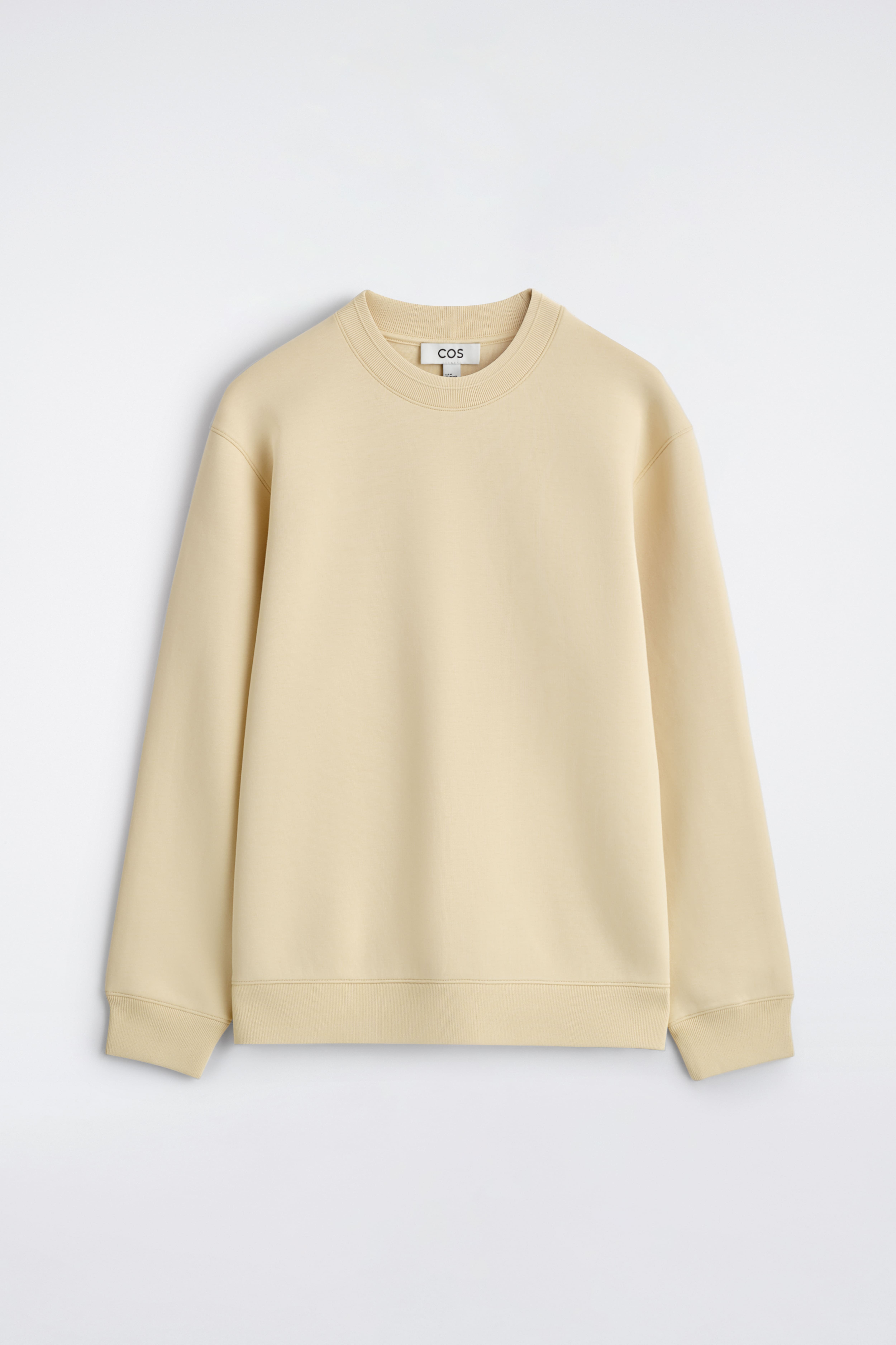 FELPA IN SCUBA DALLA VESTIBILITÀ RILASSATA - GIALLO BURRO/GRIGIO MÉLANGE/NERO