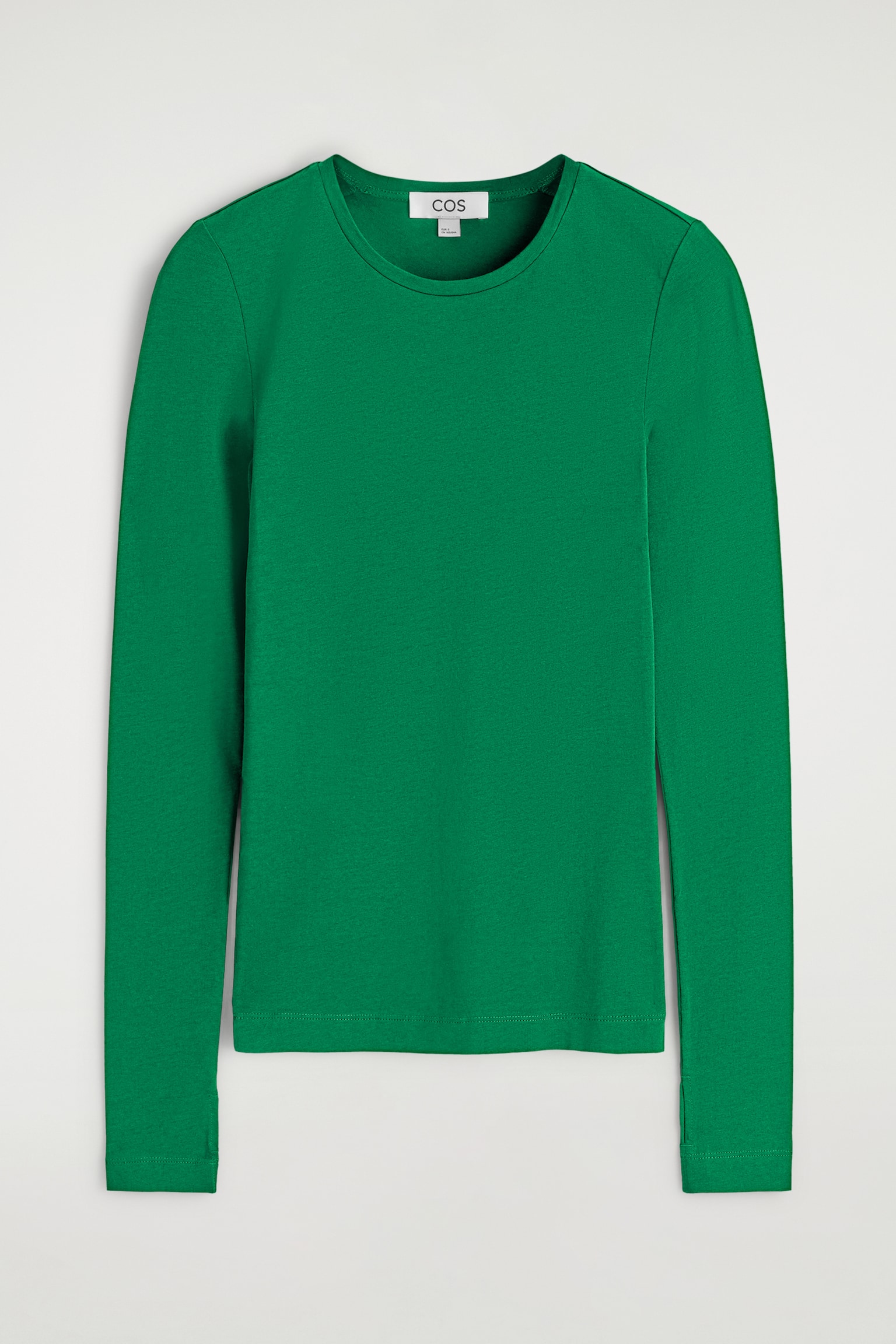 katoenen top met lange mouwen - GROEN/MARINEBLAUW/WIT/BEIGE MÉLANGE/ZWART - 2