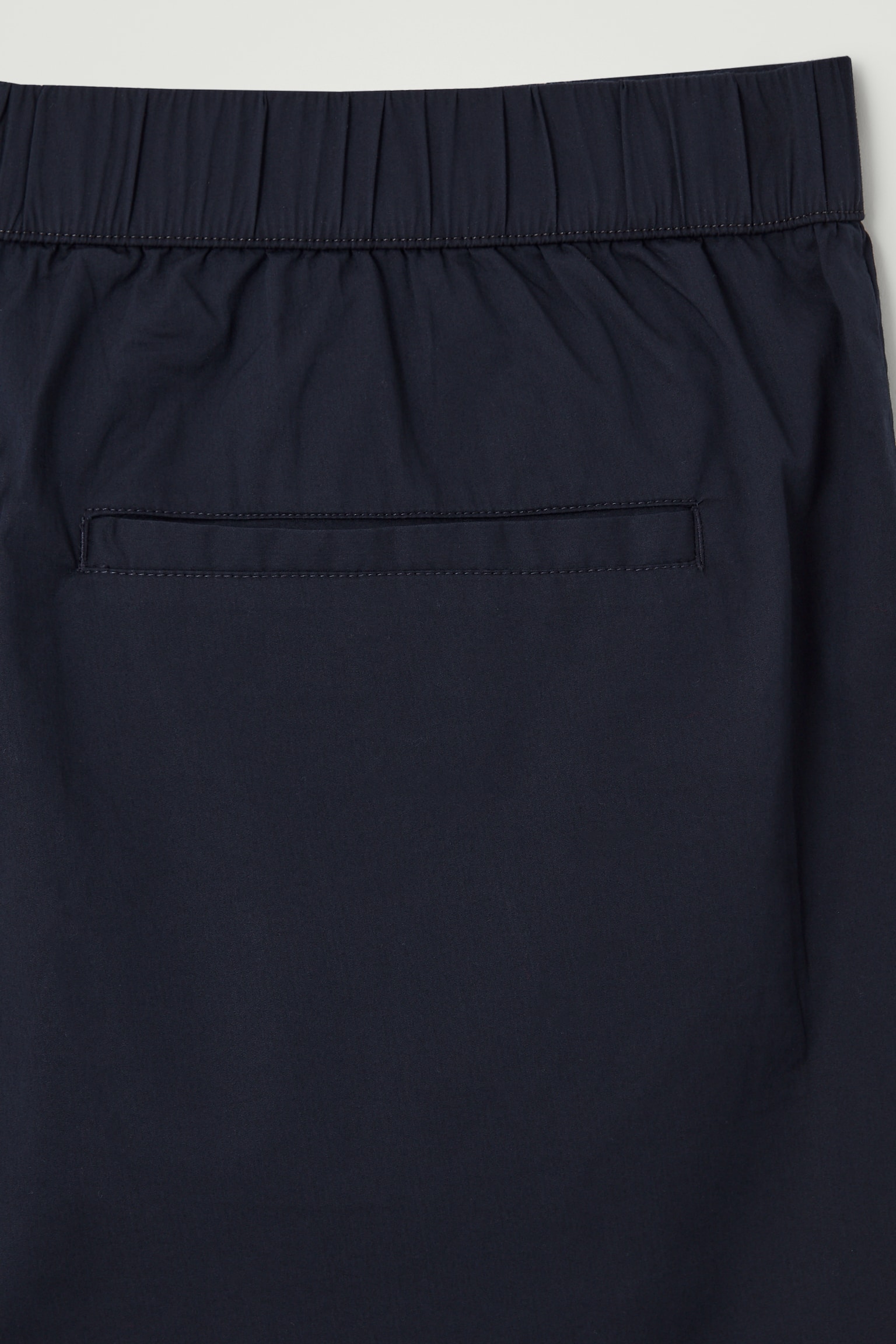 ELASTICATED COTTON-BLEND SHORTS - NAVY/SKY BLUE - 5