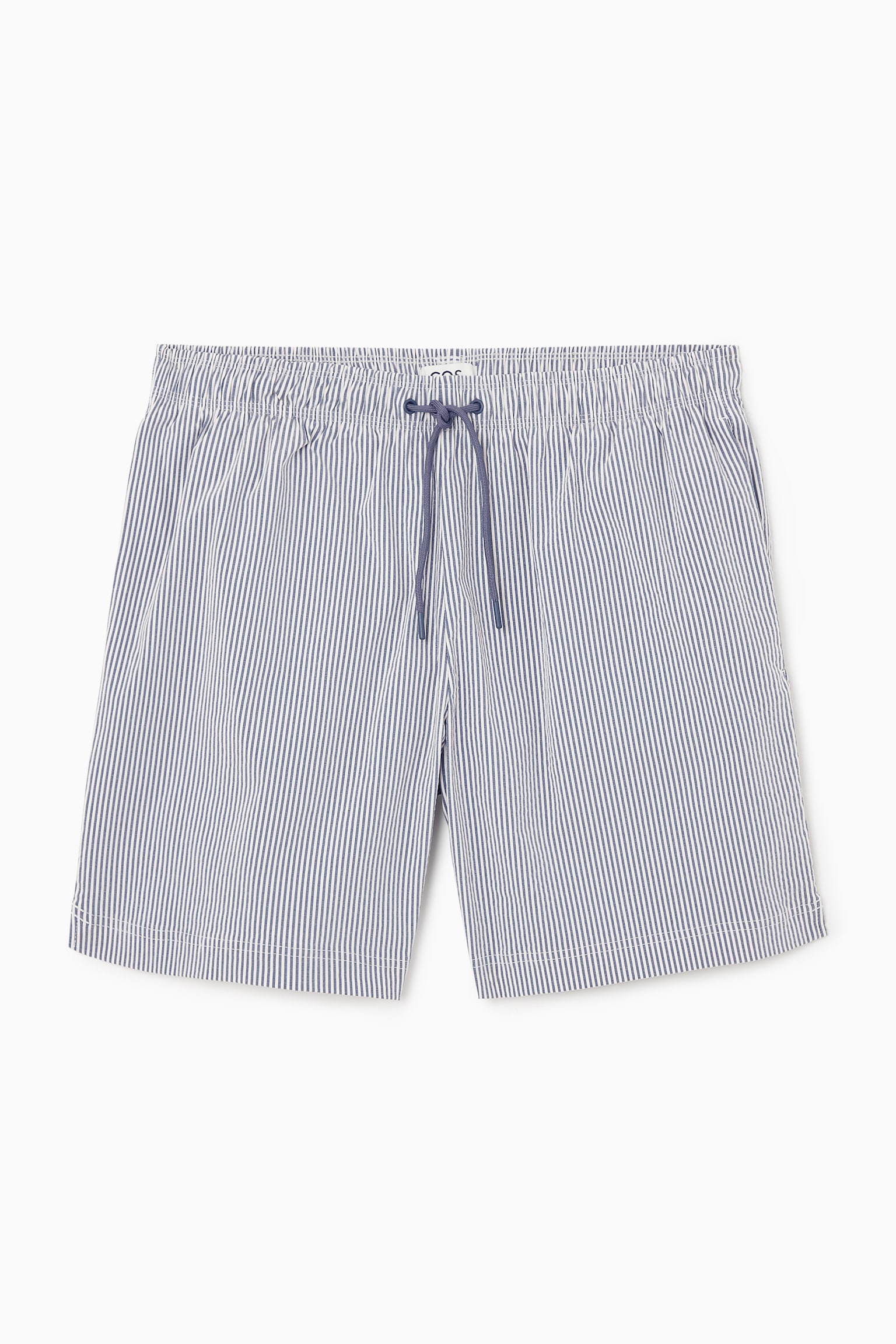 STRIPED SEERSUCKER SWIM SHORTS - BLUE / STRIPED/GREEN / STRIPED - 2