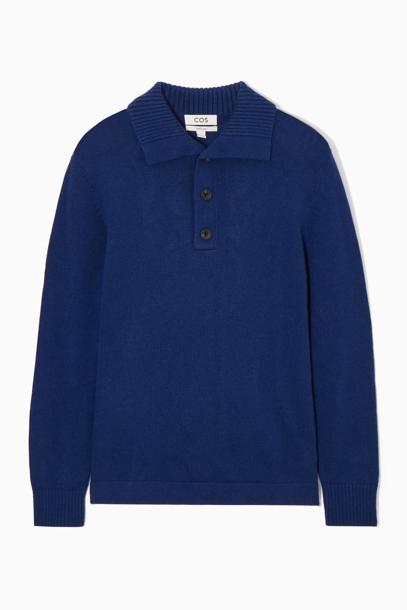 WOOL AND CASHMERE POLO SHIRT - DARK BLUE/BLACK - 1