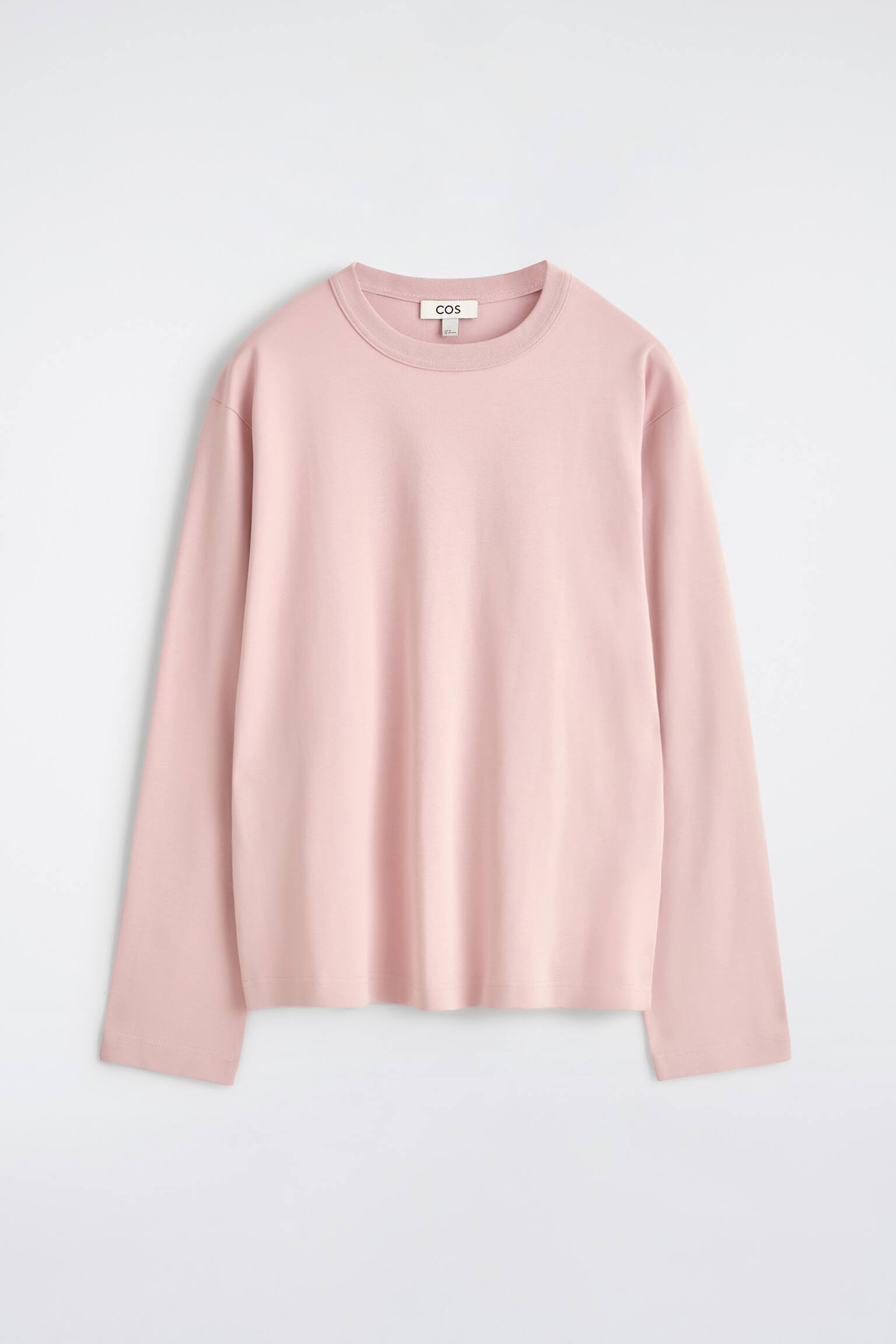 LÅNGÄRMAD T-SHIRT I JERSEY INTERLOCK - LJUSROSA/VIT/SVART/SVART/RANDIG - 2