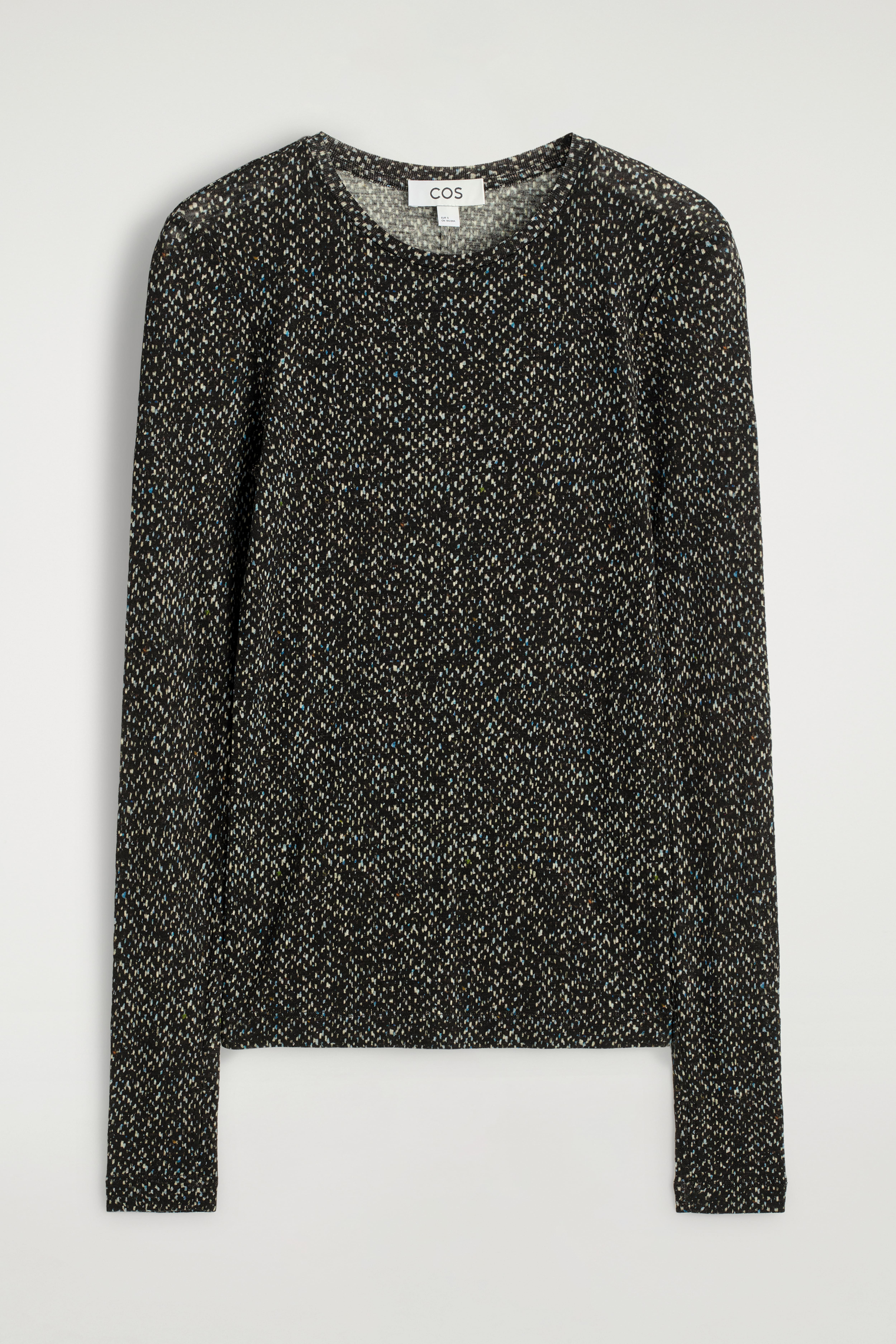 SLIM MERINÓ GYAPJÚ FELSŐ - GREY / FLECKED/TEVE MELANGE
