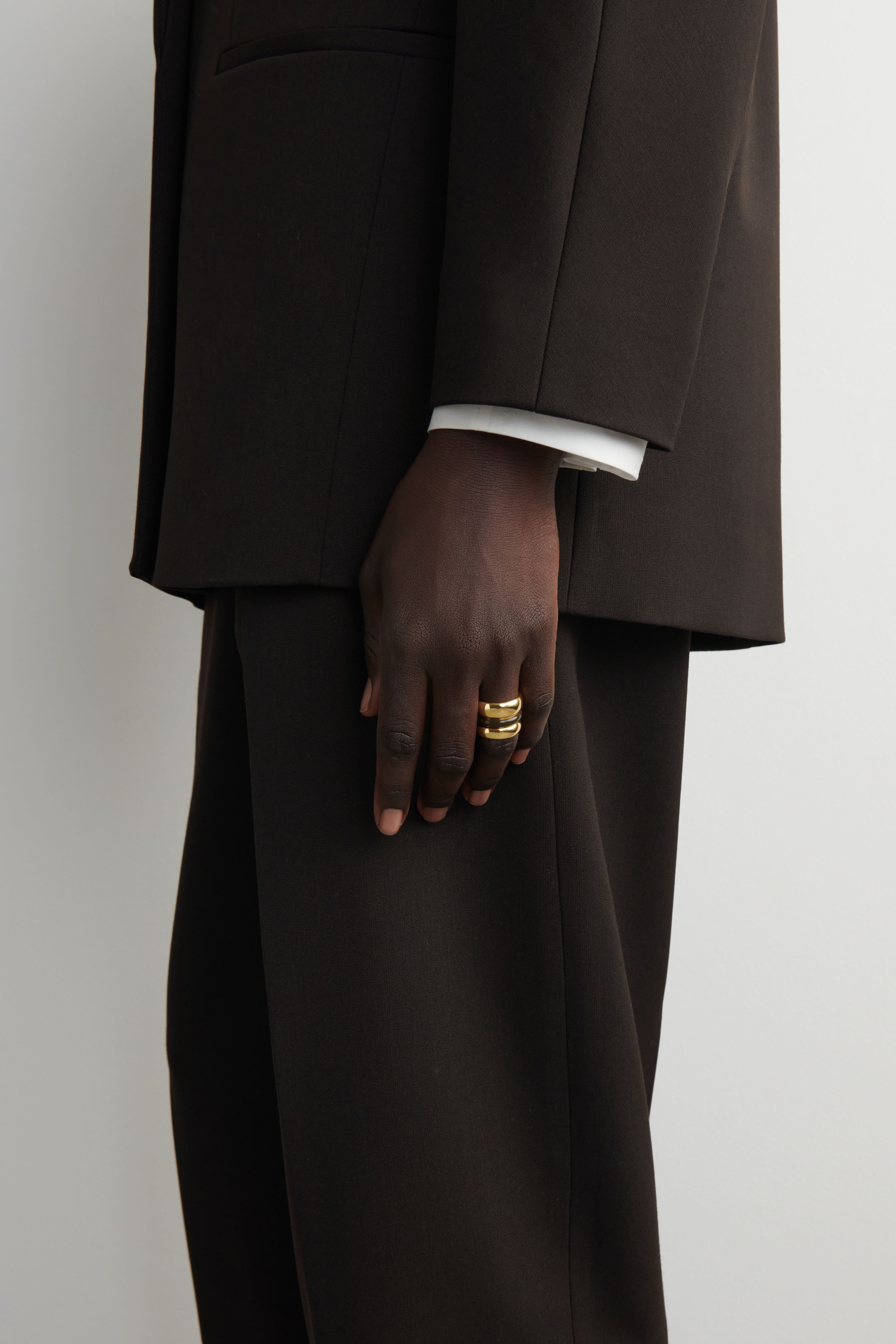 SET DI TRE ANELLI - ORO / MARRONE