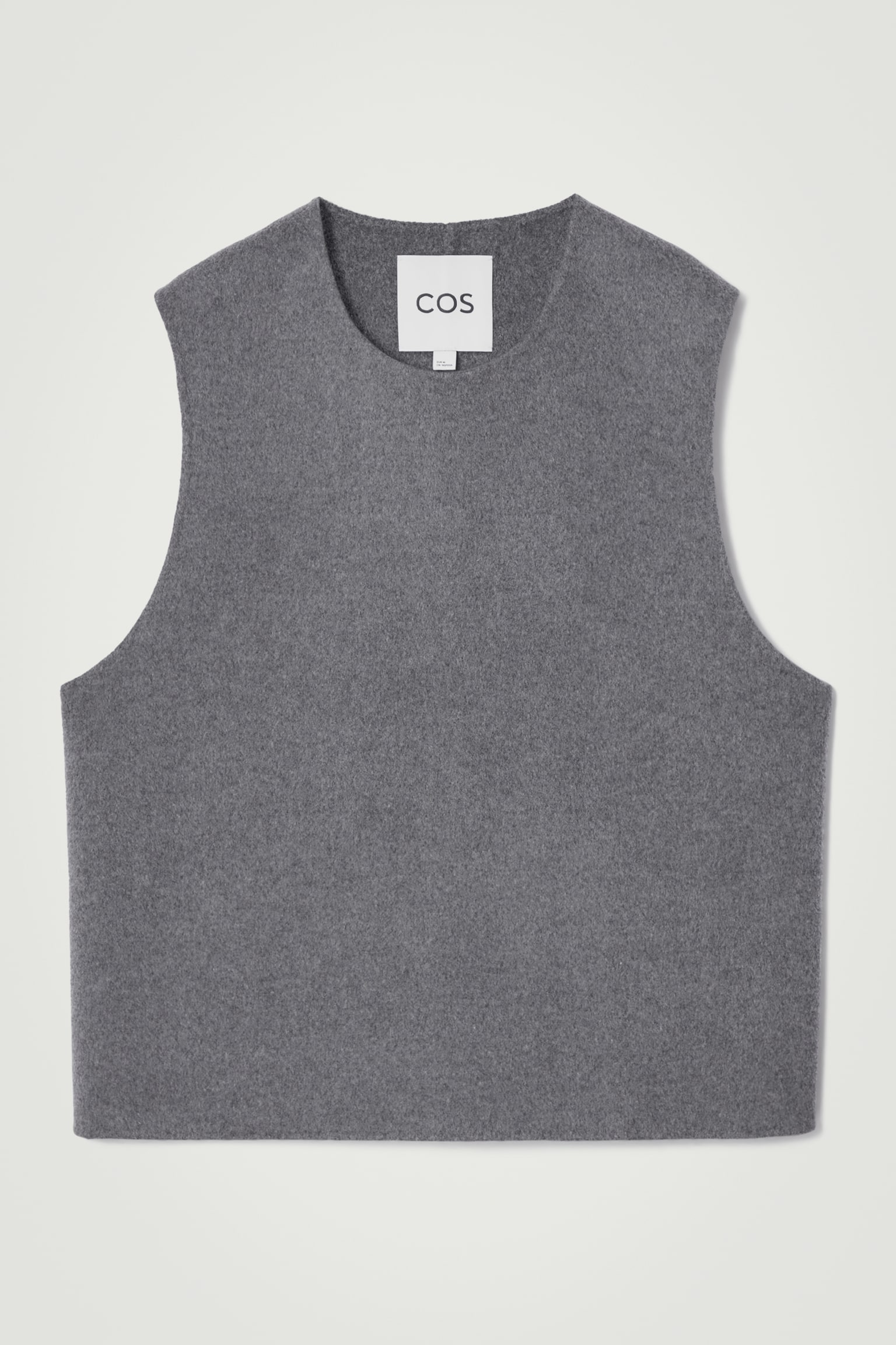 DOUBLE-FACED WOOL VEST - GREY - 2