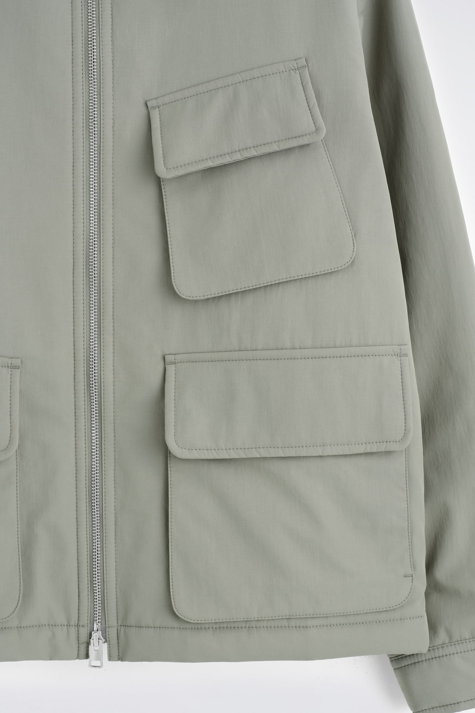 Topattu nylon‑monitoimitakki - Salviavihreä/musta - 6