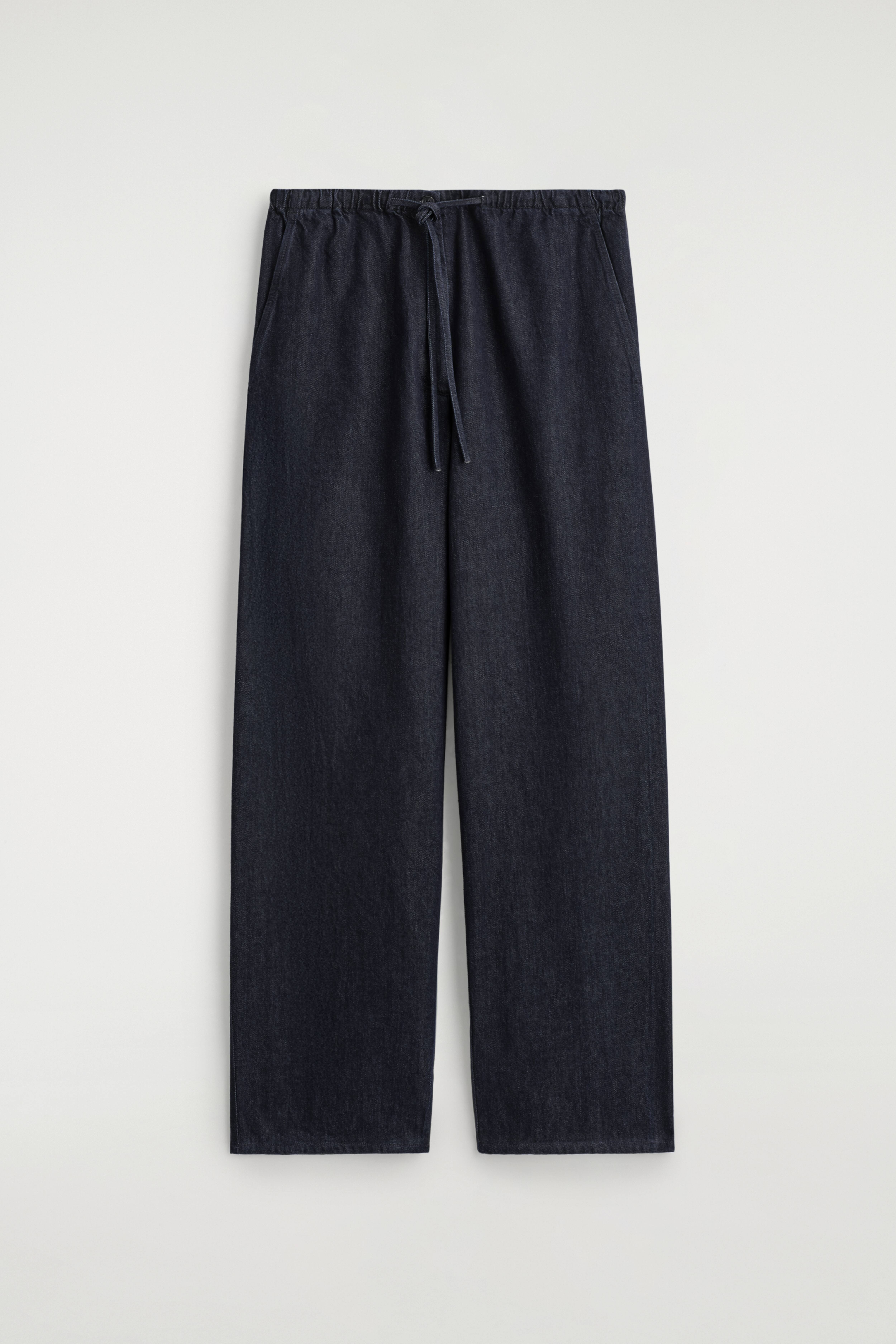 PANTALON EN DENIM À TAILLE AJUSTABLE - INDIGO