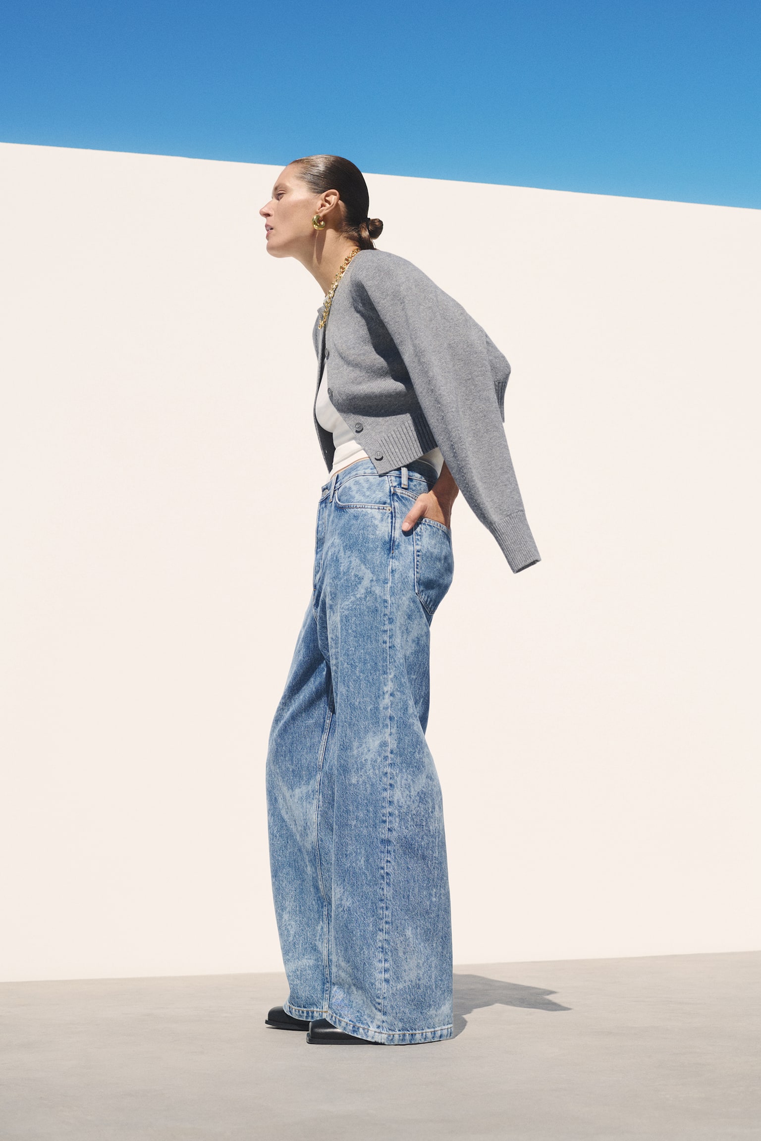 VOLUME WIDE-LEG JEANS - BLUE/PETROL BLUE/WASHED BLACK/DUSTY BLUE/MID-BLUE/LIGHT BLUE/LIGHT BLUE - 5