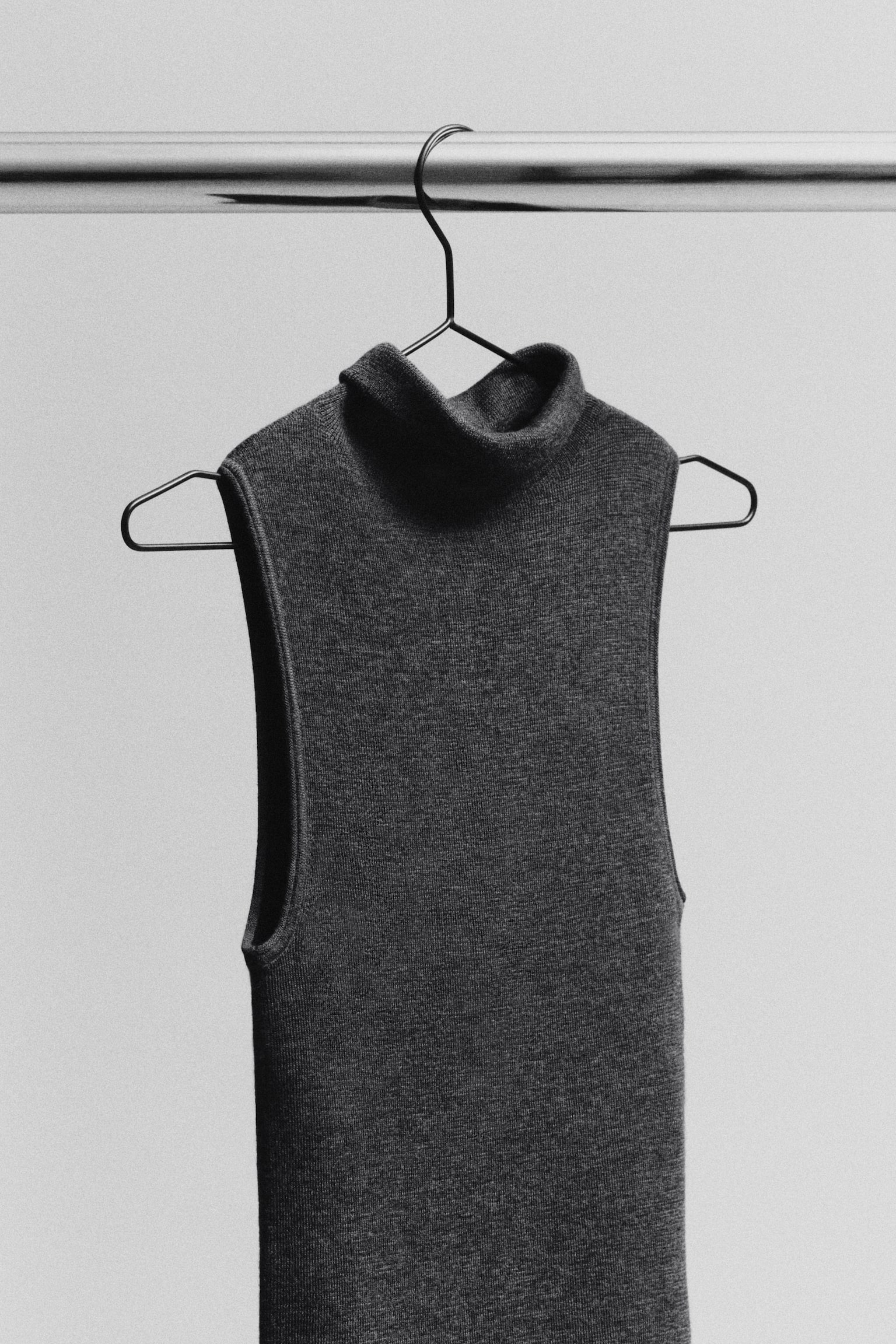 SØMLØS MERINOULD T-SHIRT - MELERET KOKSGRÅ/MELERET BEIGE/BURGUNDY MÉLANGE - 9